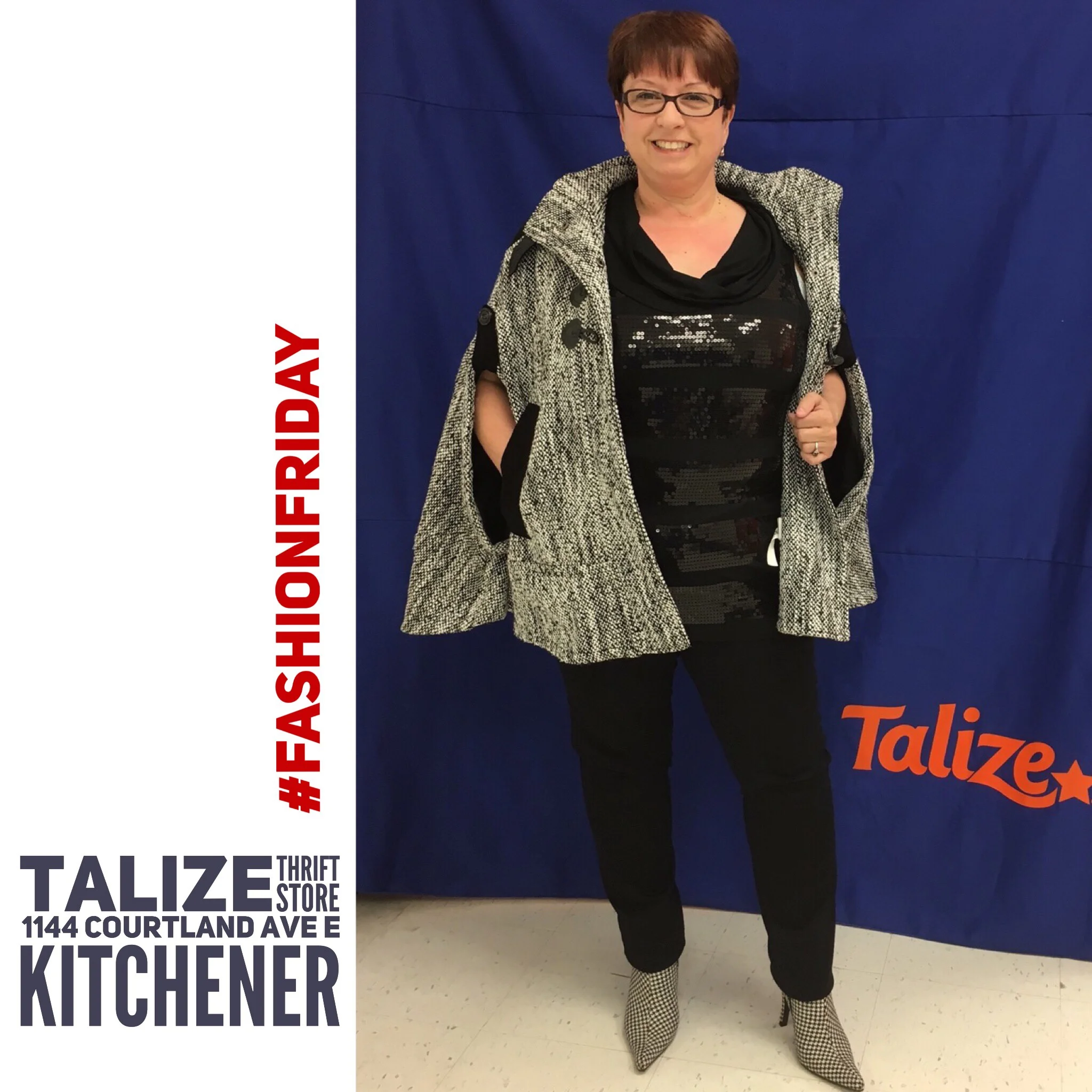 talizethrift Colour blend shoes to jacket, keep jacket at the top hip - Reitmans top / Costa Blanca jacket / George shoes #fashionfriday #talizekitchener #talize #thrift #thriftstorefinds #style #fashion #shoes