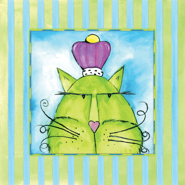 ST8566 GreenCatInFrame 8X8.jpg