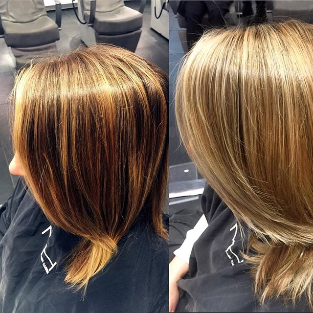 #before and #after #winter to #summerstyle #bayalagehair #bayalagehighlights #blonde #summerhair