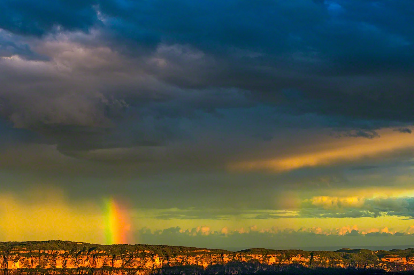 Rainbow on King Tablelands Road, Wentworth Falls The Blue Mountains NSW