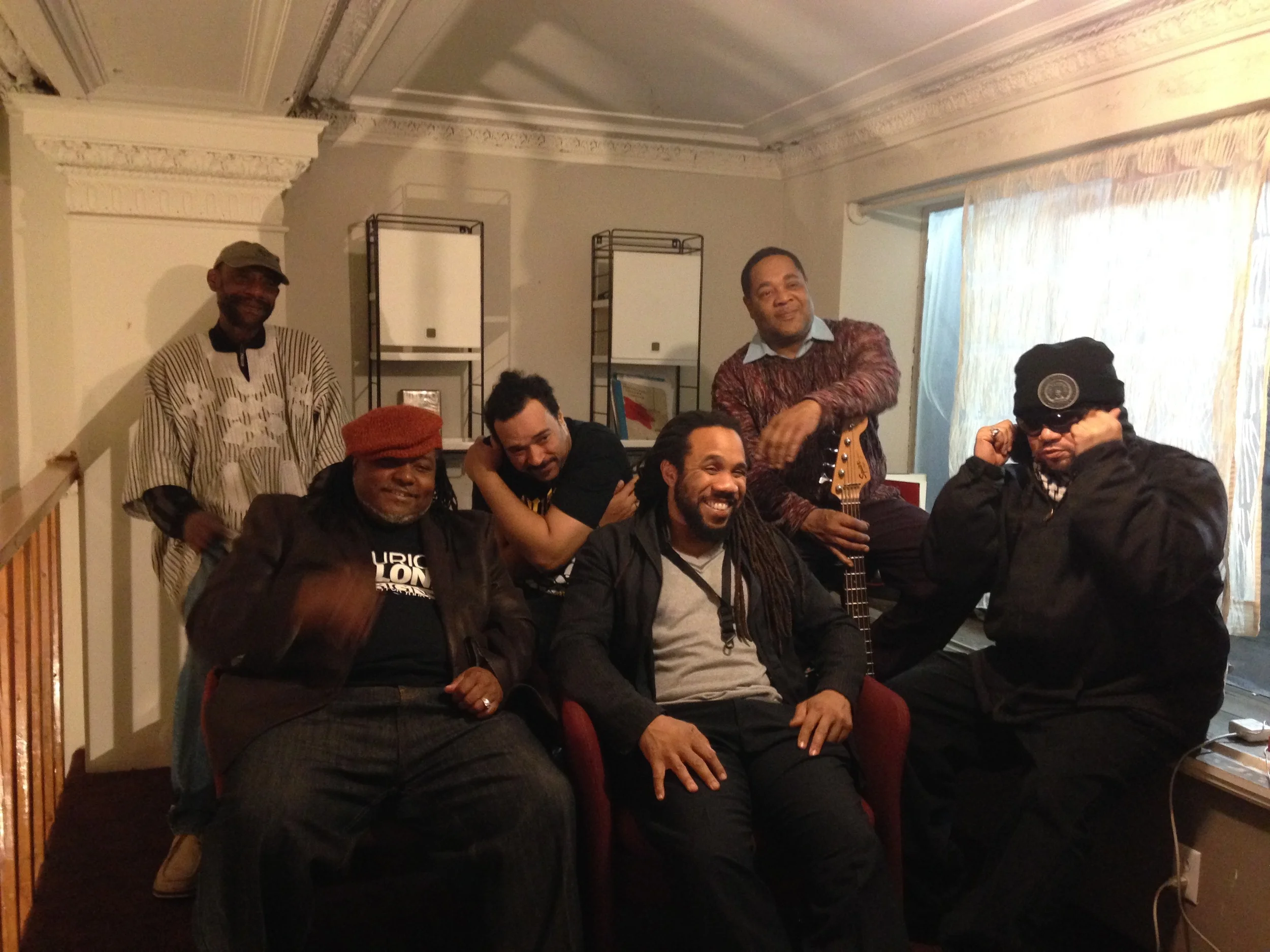 Jazz Meets Funk Jam Session - (left to right, back) Craig Huckaby, Gabe Gonzales, (front) Malik Alston, Mike Monford, Duminie Deporres