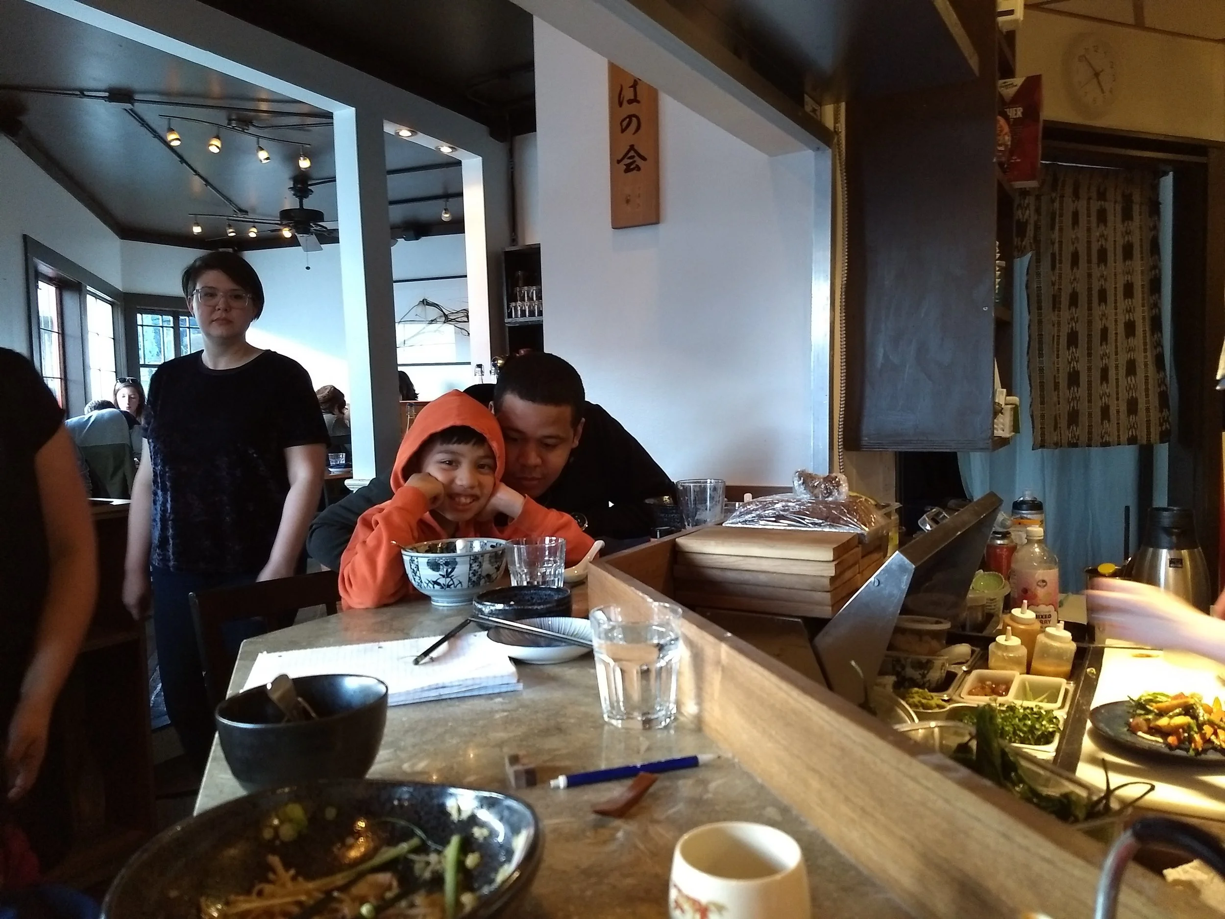 We got to meet the brilliant Mutsuko Soma. She's the soba master at Kamonegi and she wasn't really excited to meet us. See? Can you tell?