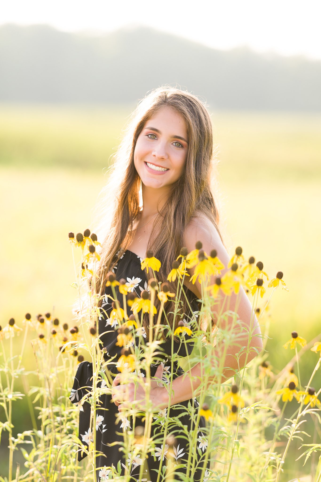 Lady Brio Photography Marysville Ohio Senior Pictures Tall Grass Yellow Flowers.JPG