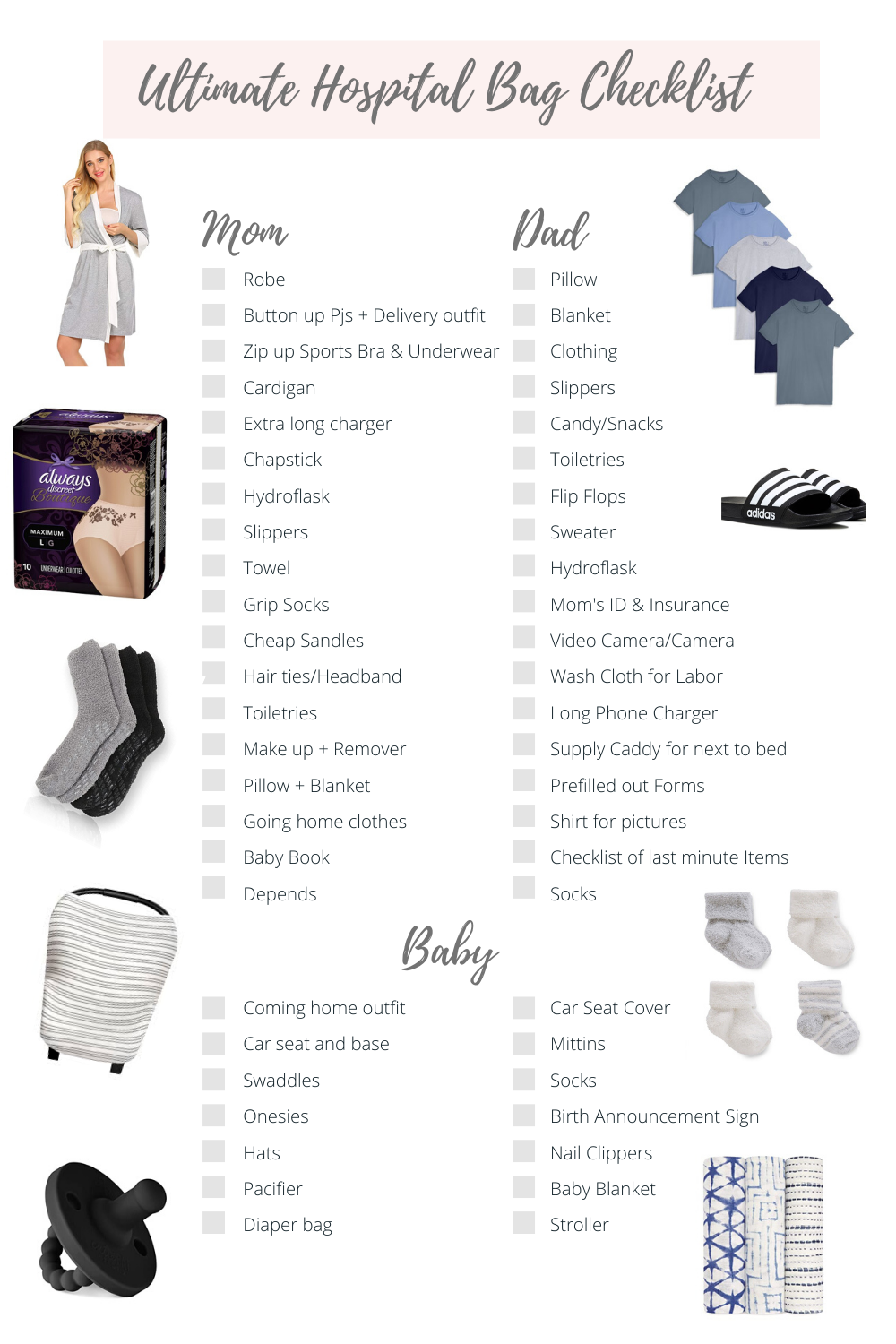 The ultimate hospital bag checklist — Beauty and the blonde