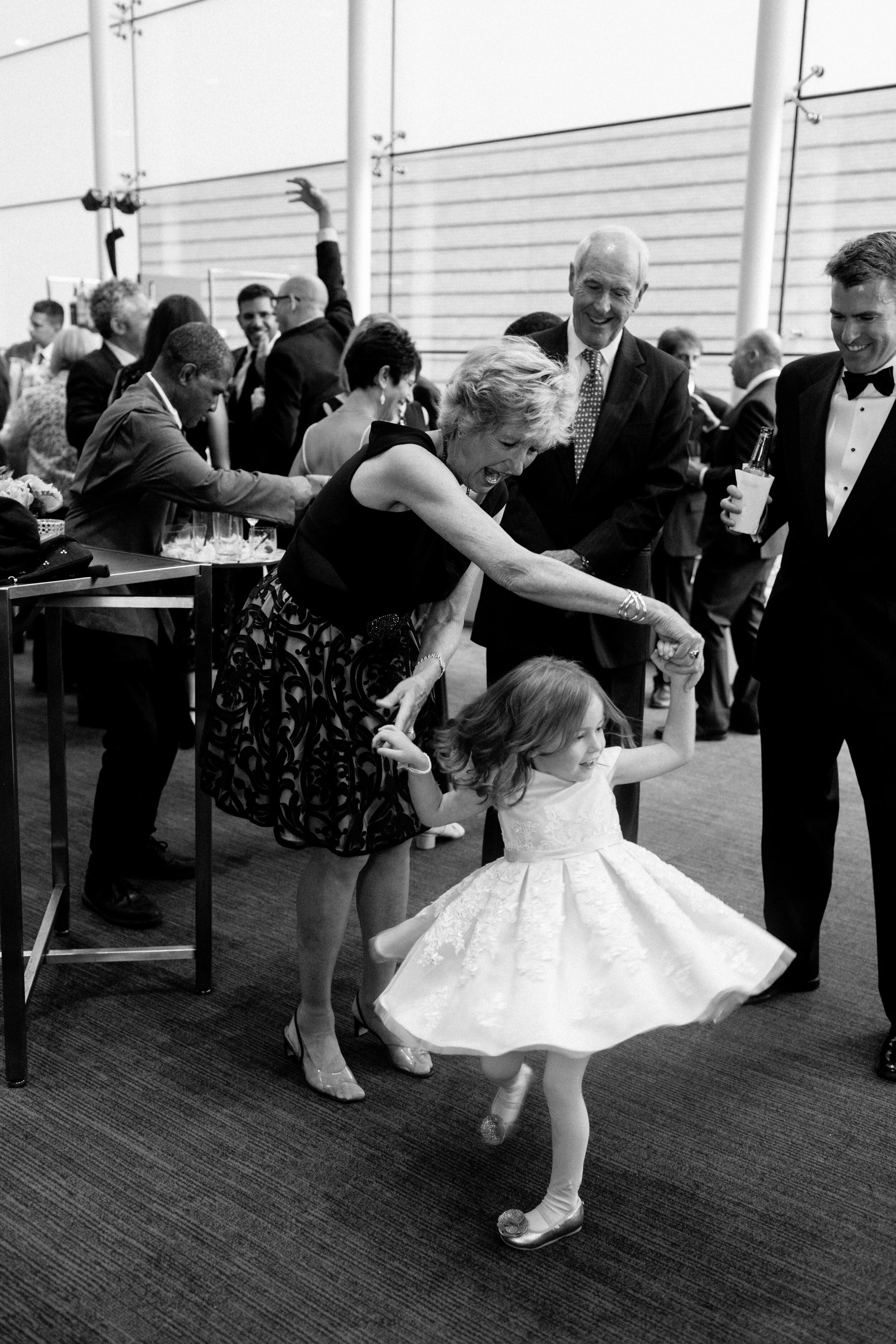 wedding guest twirls flower girl st. regis san francisco