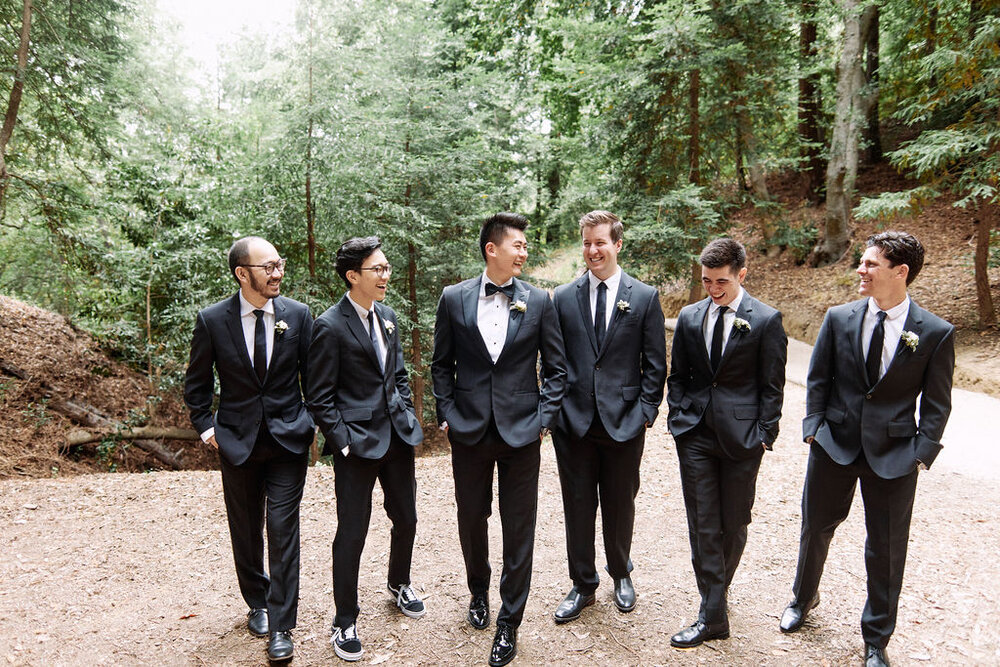 groom groomsmen redwoods ventana big sur california