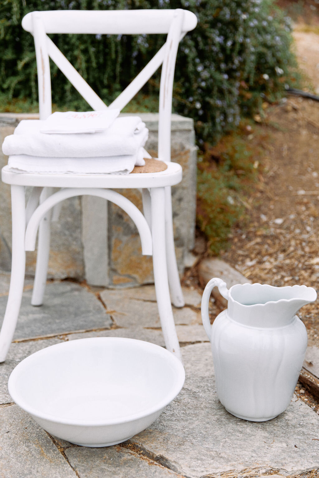 foot washing ceremony wedding white