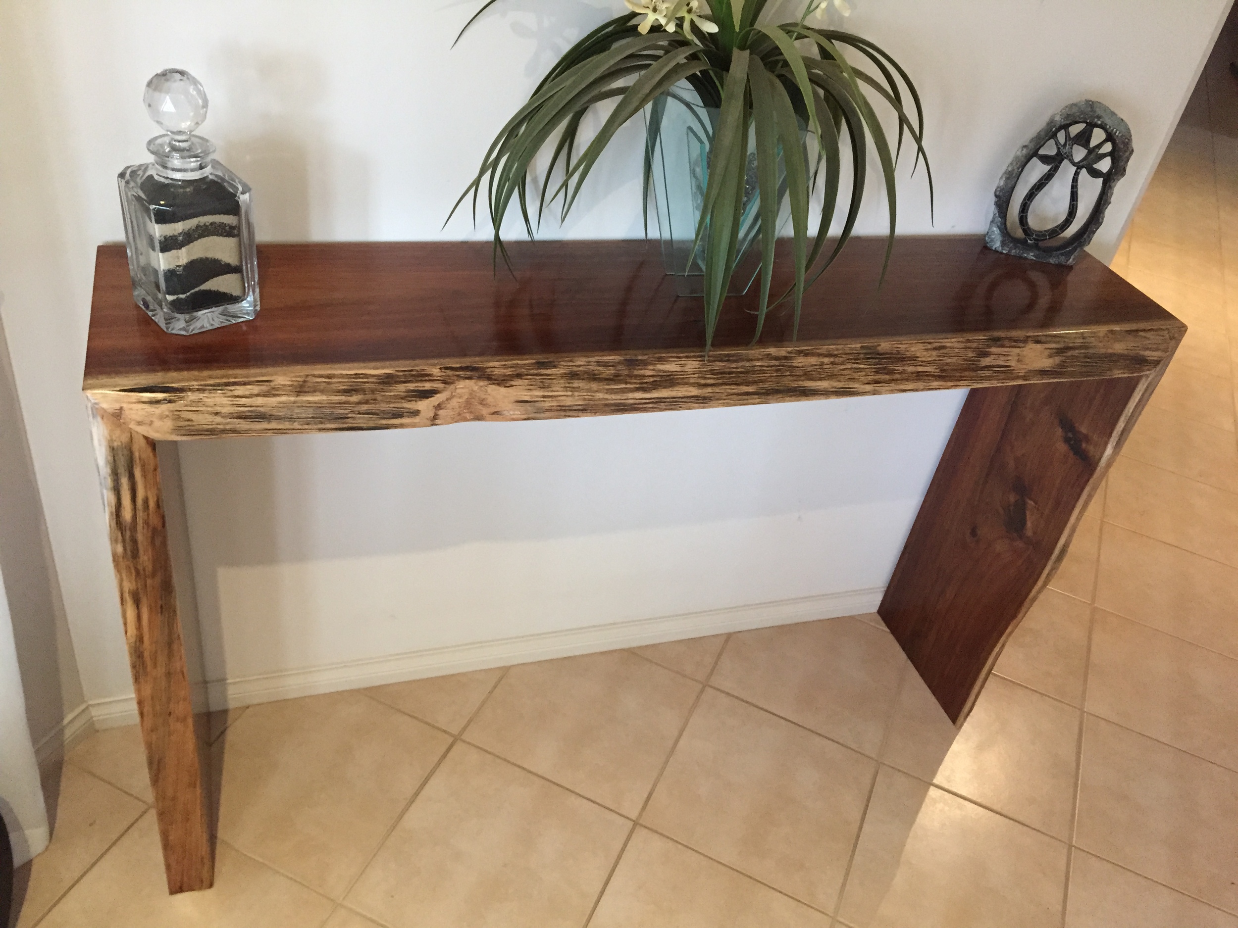Blackwood Slab Hall Table