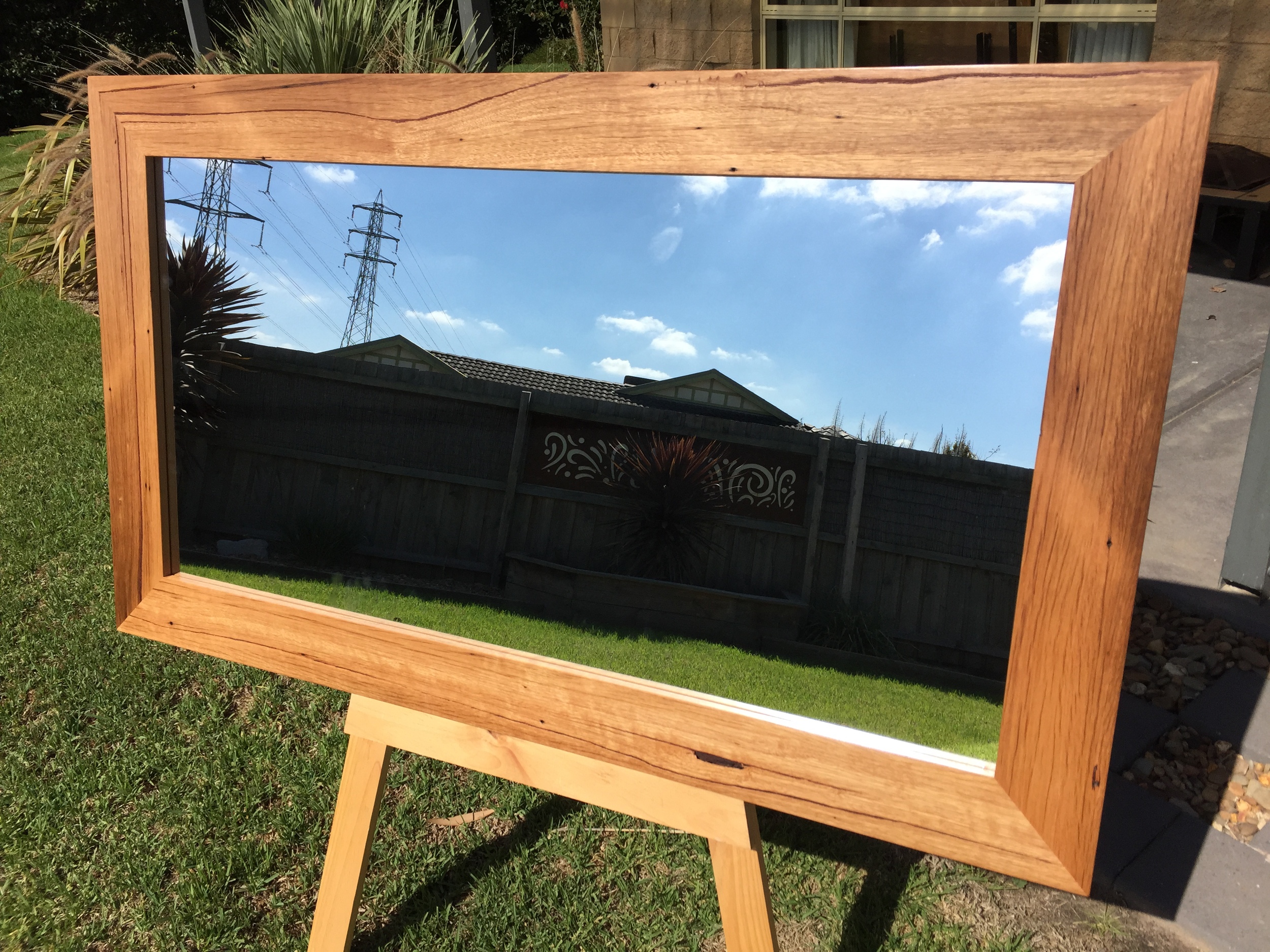 Recycled Hardwood Timber Mirror