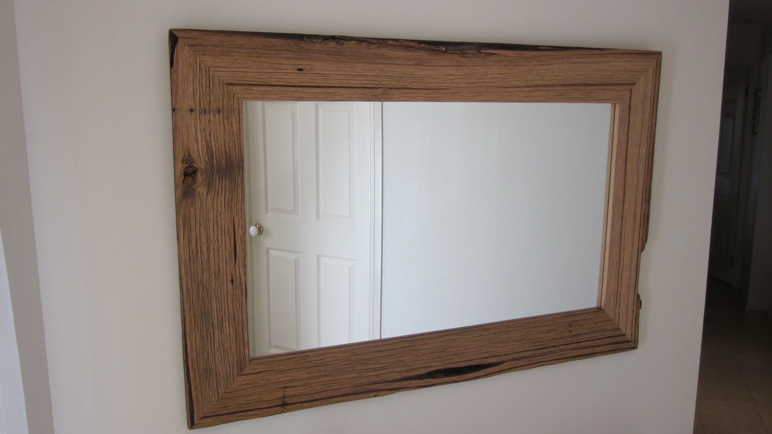 Recycled Hardwood Timber Mirror