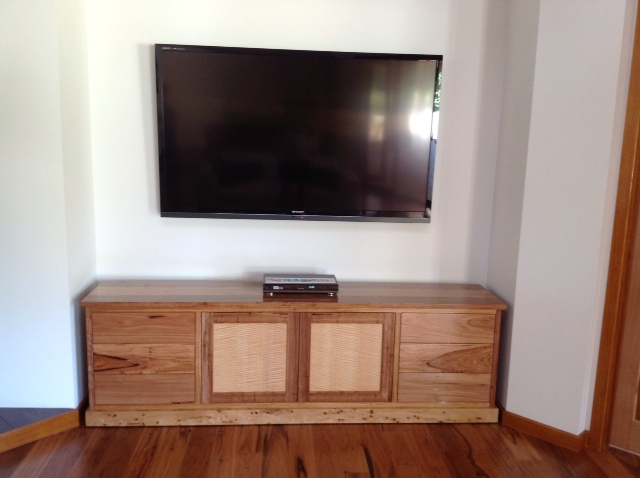 Recycled Hardwood Timber TV UNit