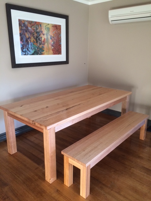 Recycled Vic Ash Table & bench seat