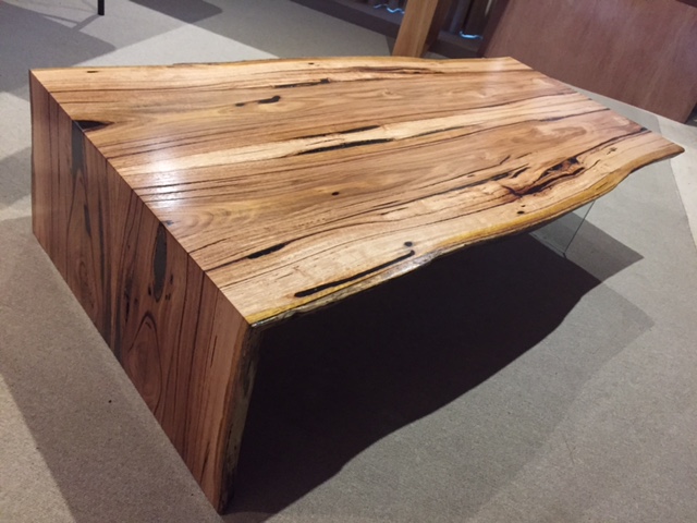 Messmate slab natural edge coffee table
