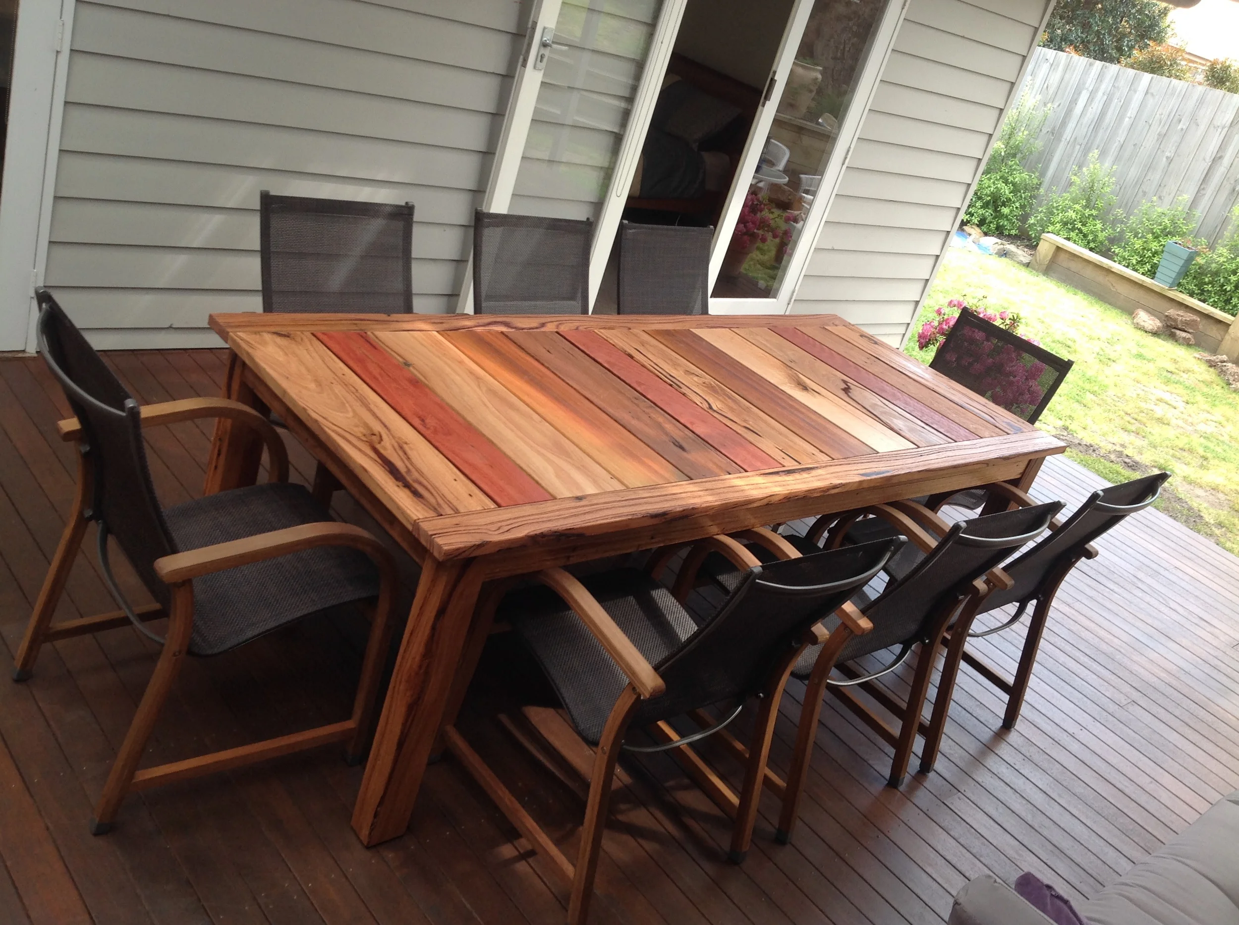 Recycled Mixed Hardwood Timber Outdoor Table