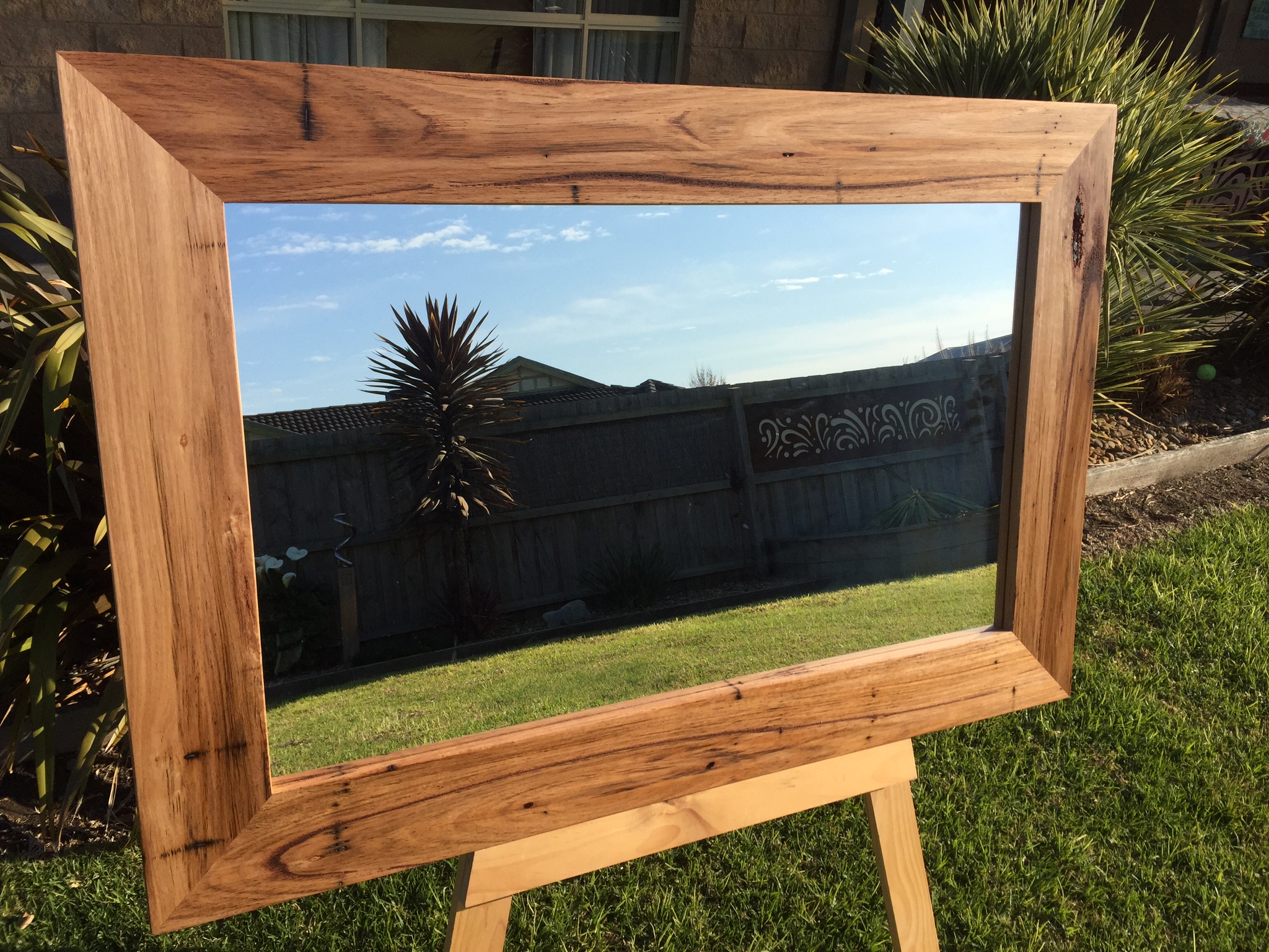 Wormy Chestnut timber mirror