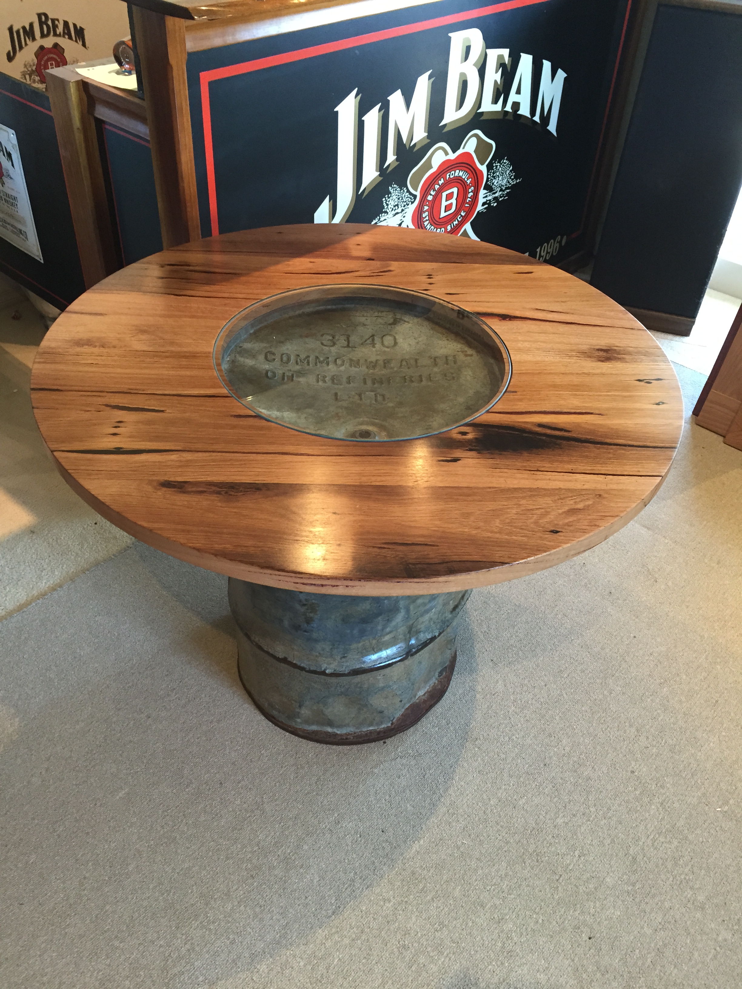Recycled Oil drum Table
