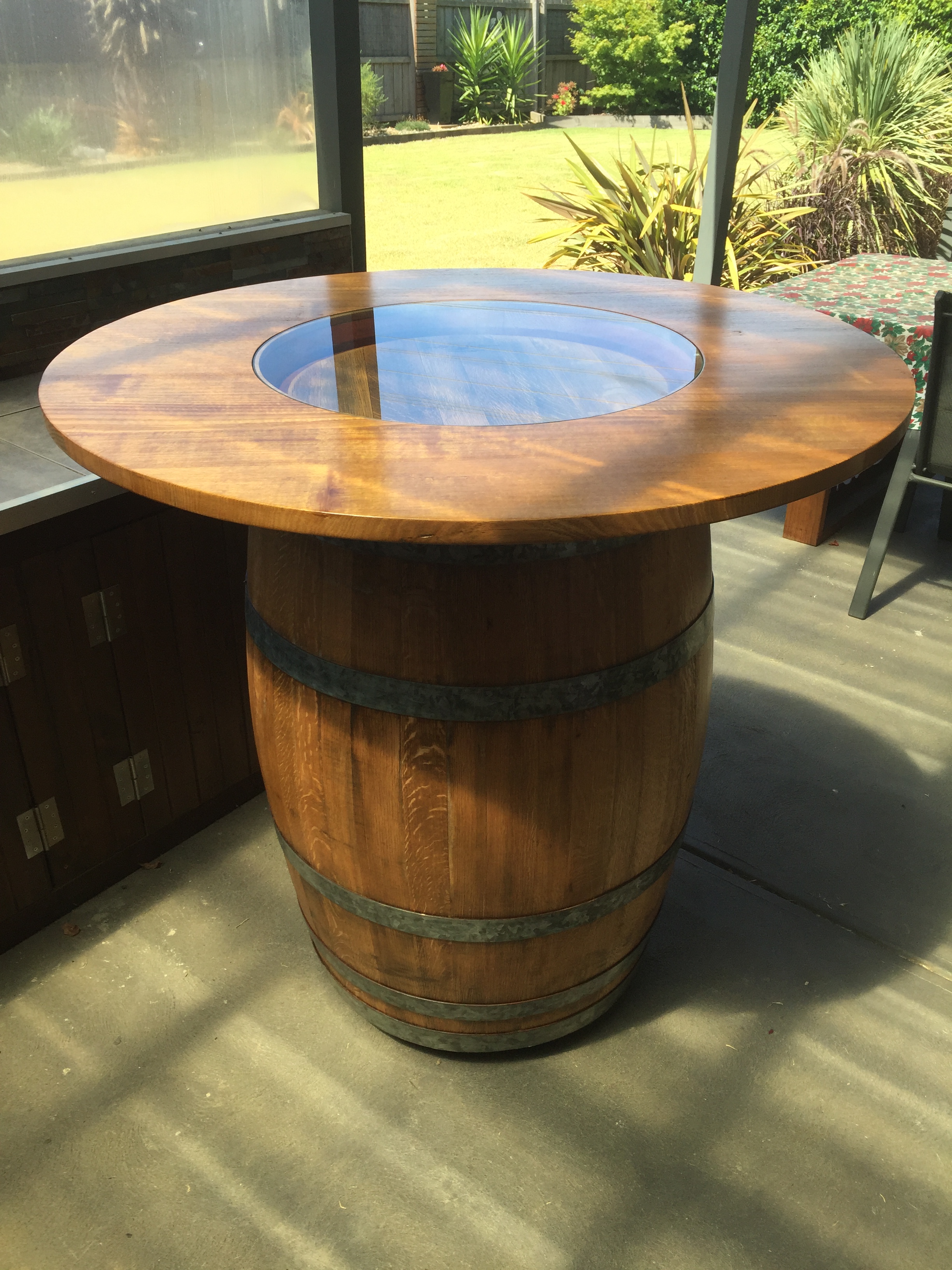Wine Barrel Table