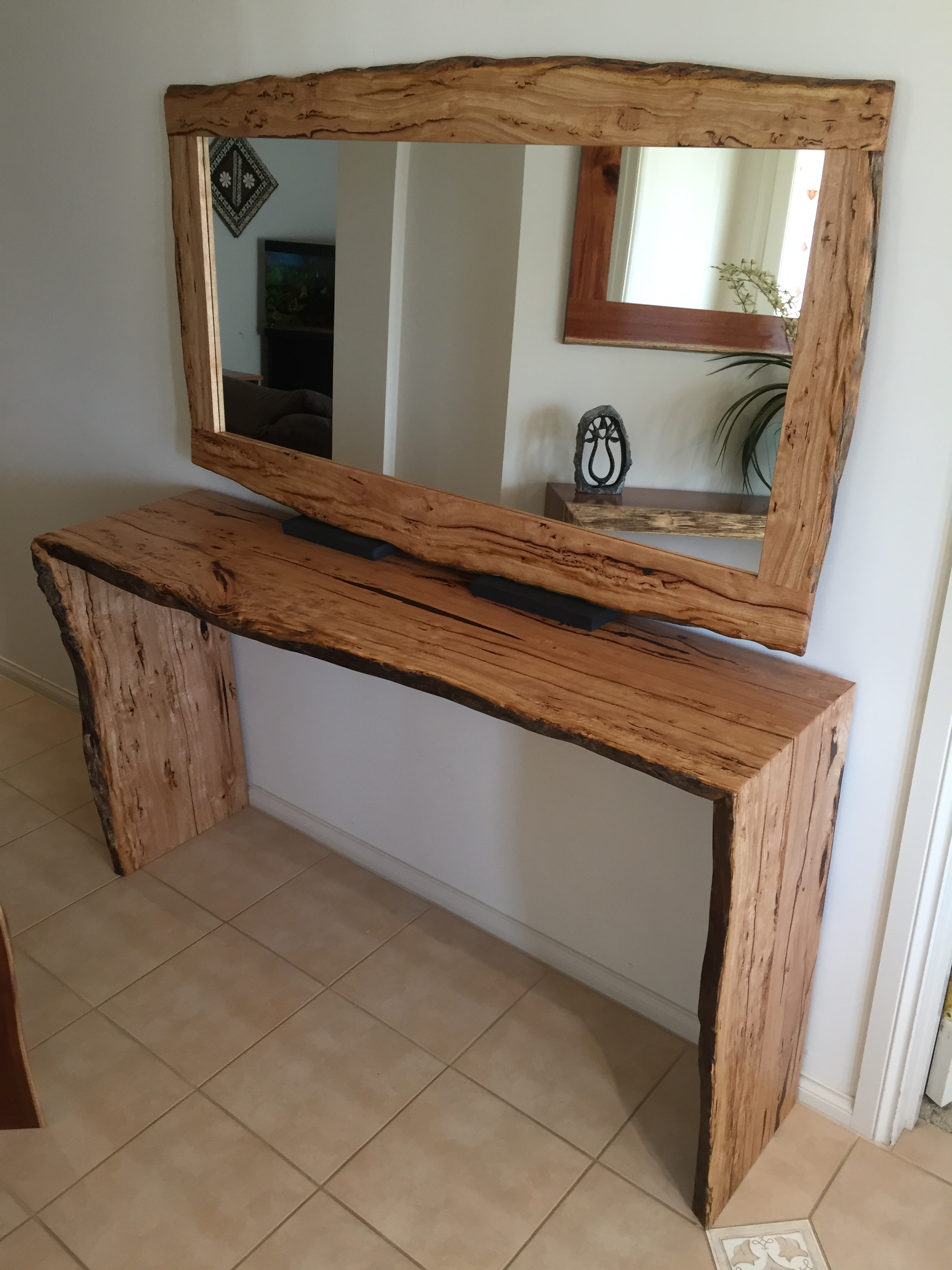 Birdseye Hall table & matching mirror