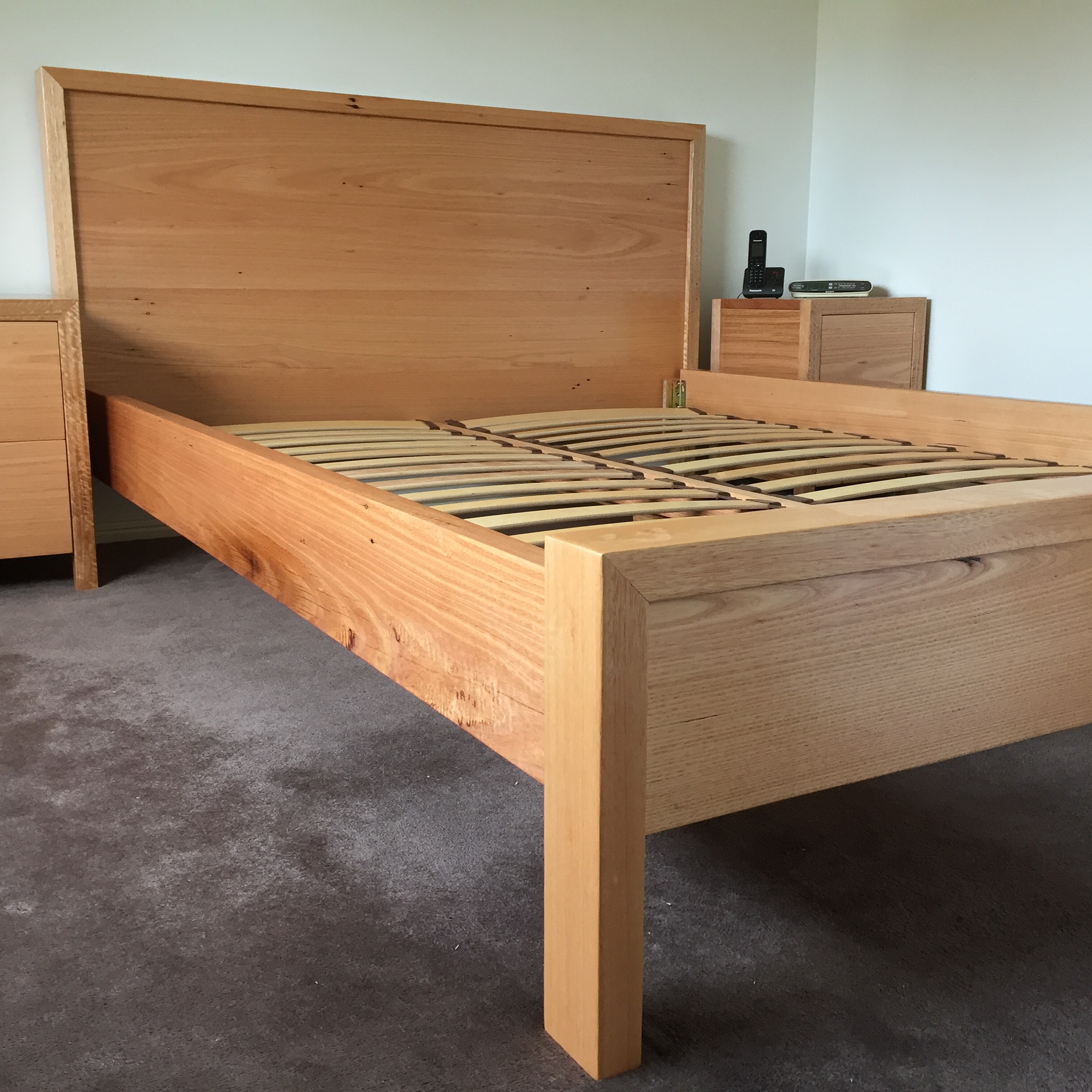 Recycled Vic Ash Queen Bed & matching bedsides