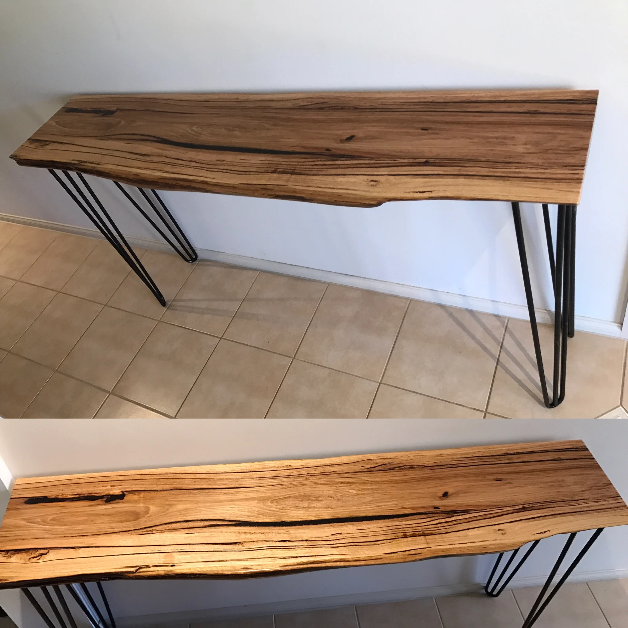 Messmate Slab hall table