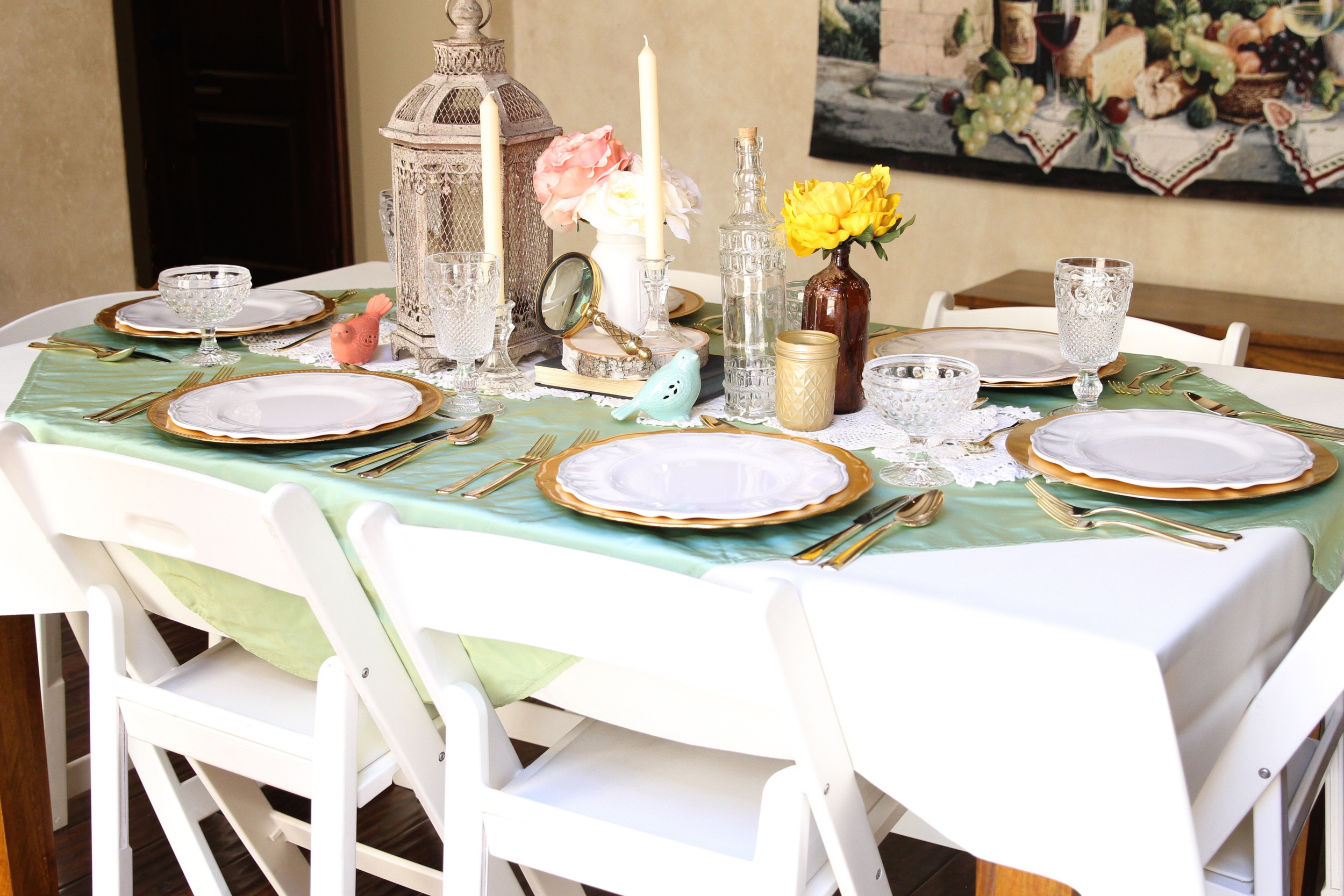Copy of A perfect baby shower setup. A Vintage Bird Themed Baby Shower - Ready to Rent from @inJOYtheParty!