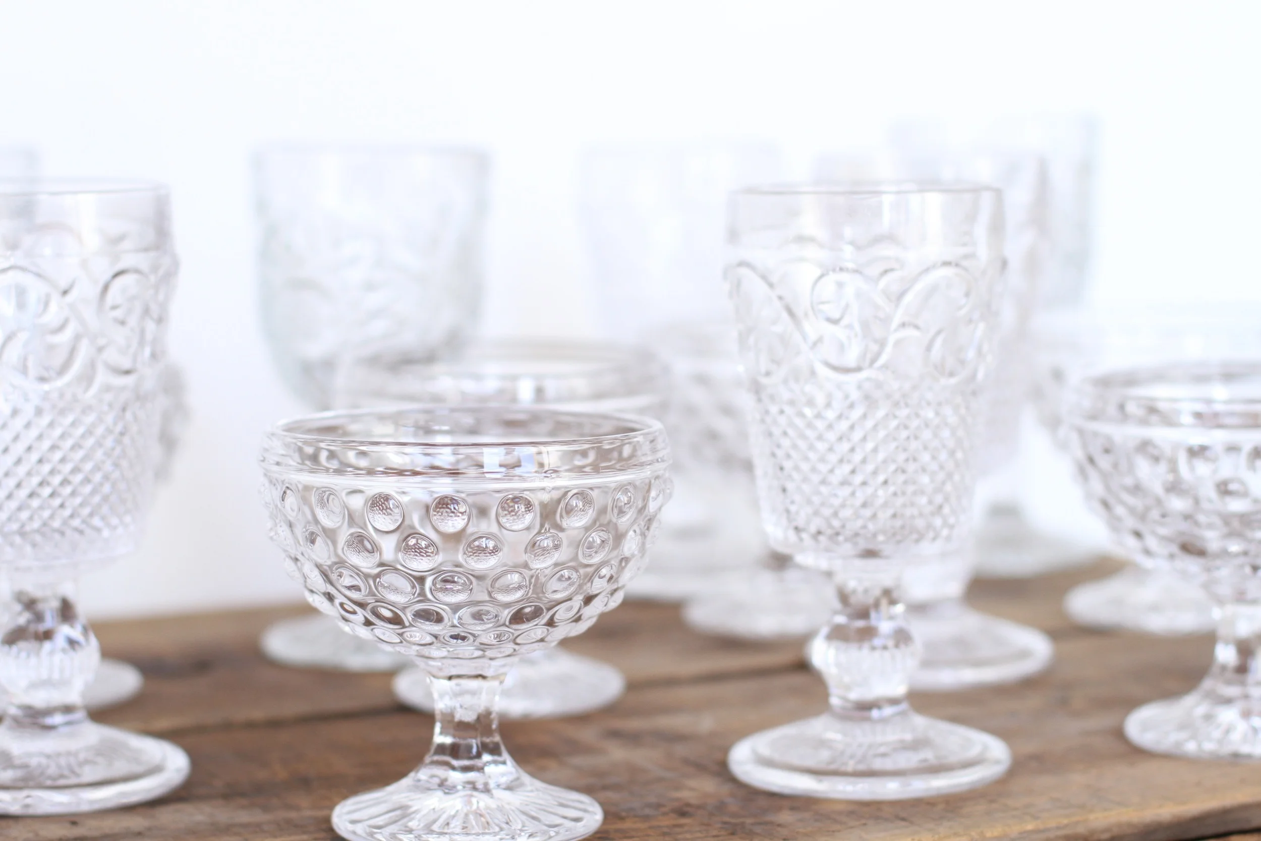 ASSORTED GLASS GOBLETS