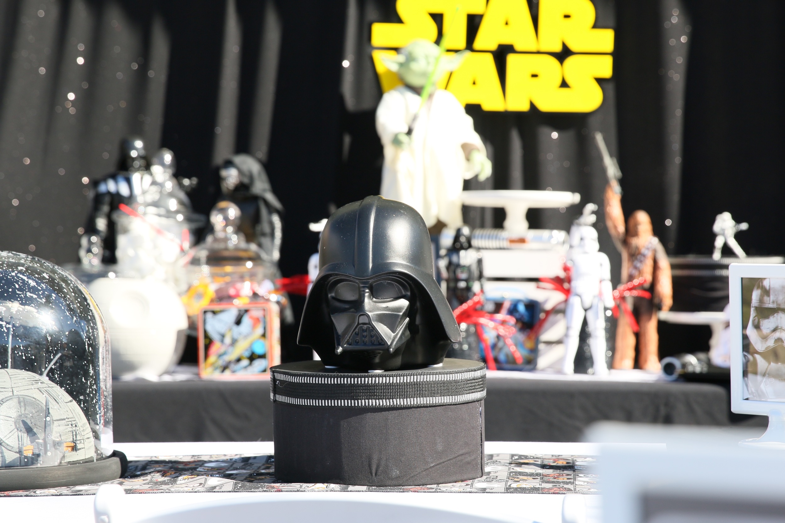 Copy of This Star Wars party rental collection will awaken the force in all party guests! Star Wars action figures, signage, linens, and centerpieces are all included to make your party planning si...