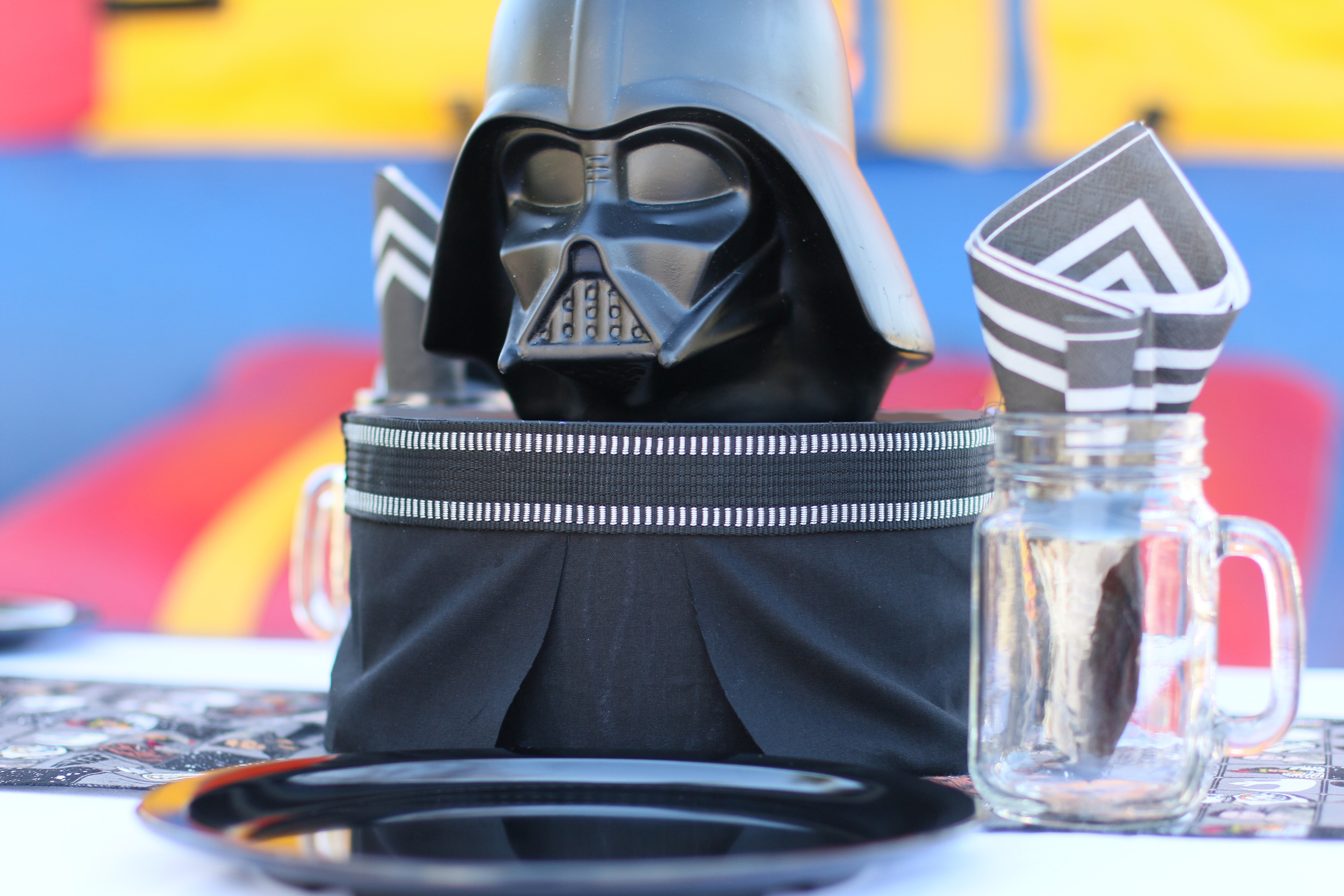 Copy of This Star Wars party rental collection will awaken the force in all party guests! Star Wars action figures, signage, linens, and centerpieces are all included to make your party planning si...