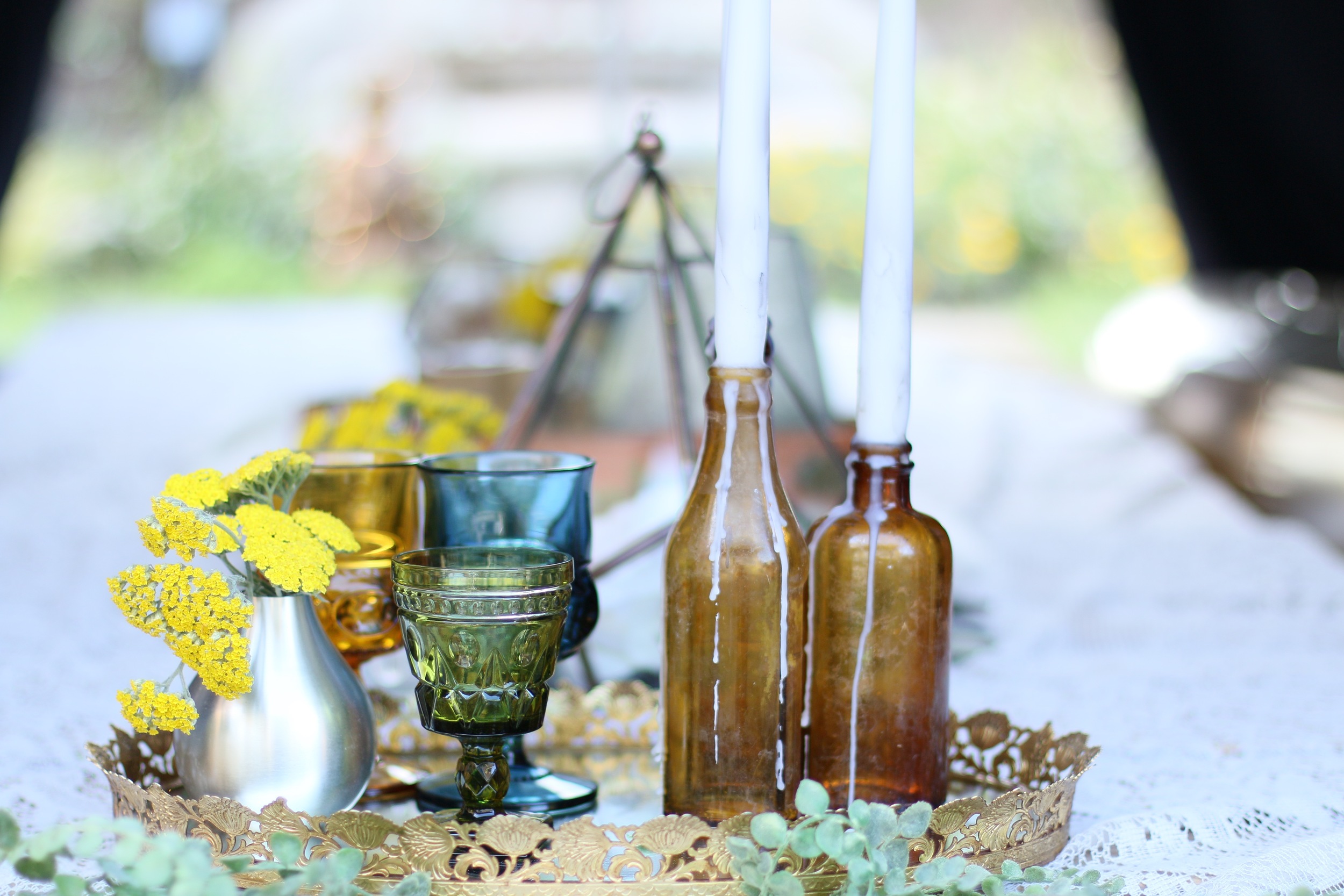 Copy of Low pallet tables, macramé & lace, geometric vessels, florals, textured rugs, colorful textiles, dream catchers, lanterns, candlelight…Basically a Bohemian dream. A curated collection for y...