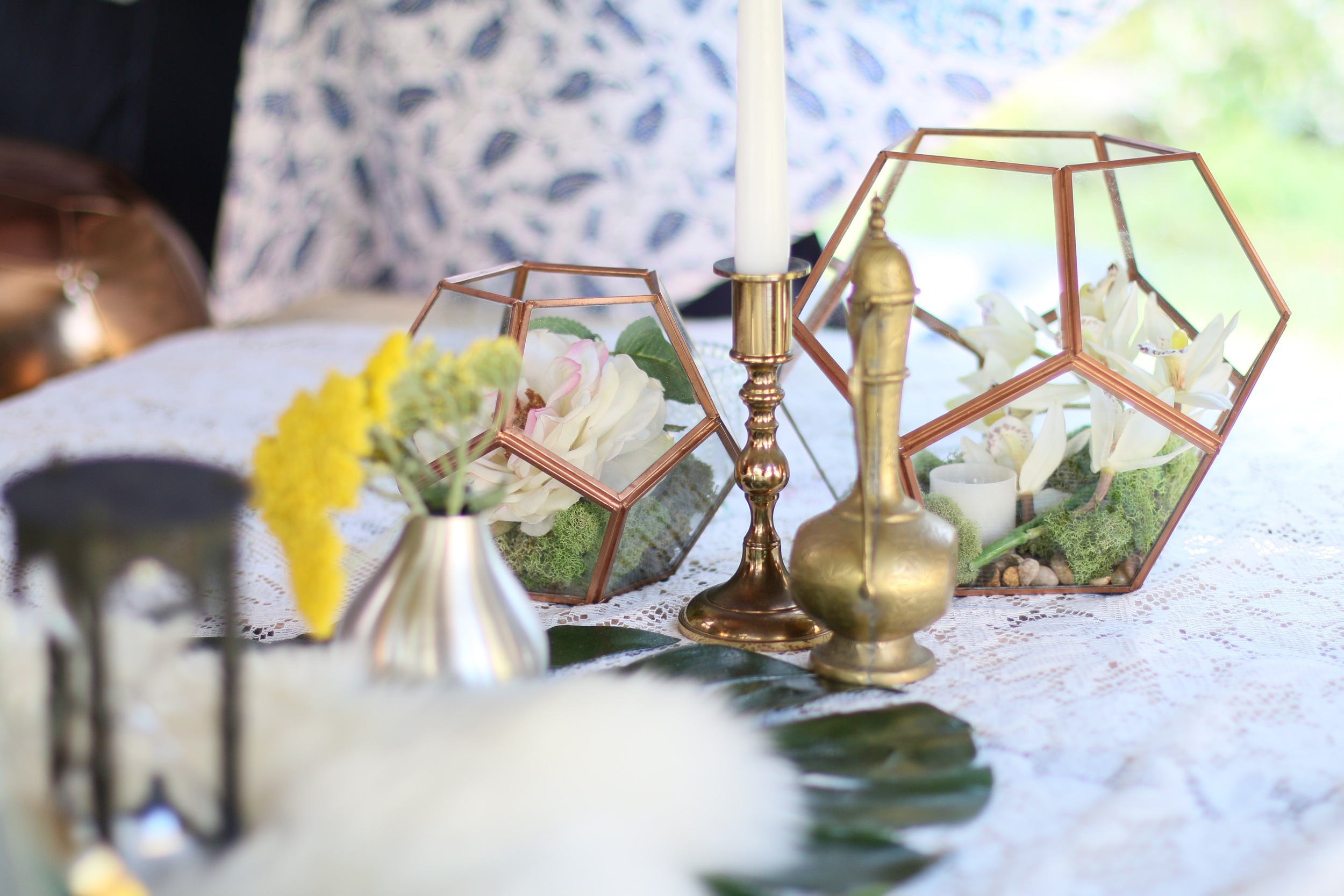 Copy of Low pallet tables, macramé & lace, geometric vessels, florals, textured rugs, colorful textiles, dream catchers, lanterns, candlelight…Basically a Bohemian dream. A curated collection for y...