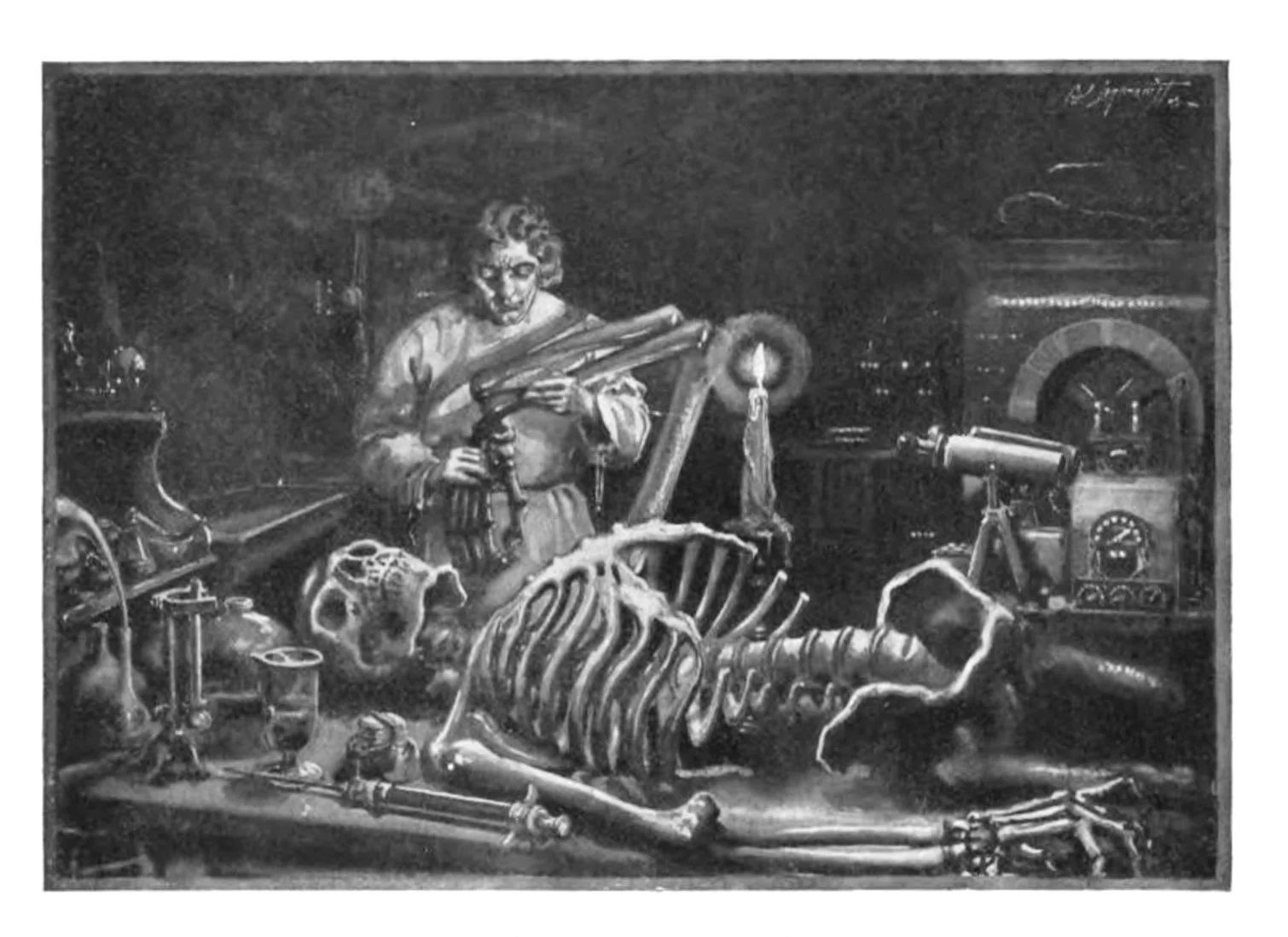Mary Wollstonecraft Shelley's Frankenstein. Public Domain image.