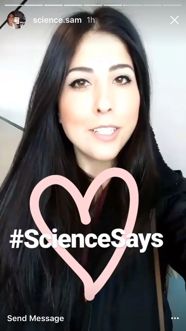 One of Sam's discussion-based Instagram stories.