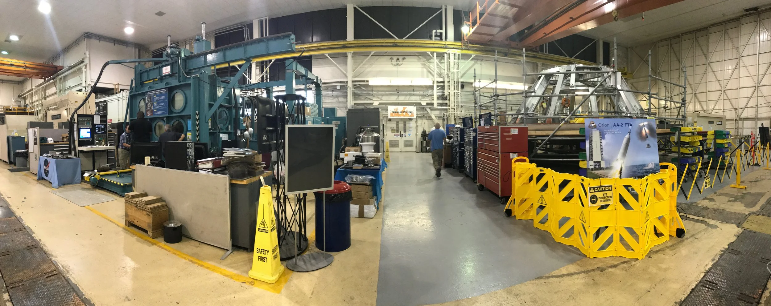 Panorama of the Advanced Manufacturing Research facility at NASA Langley. Credit: Paige Jarreau