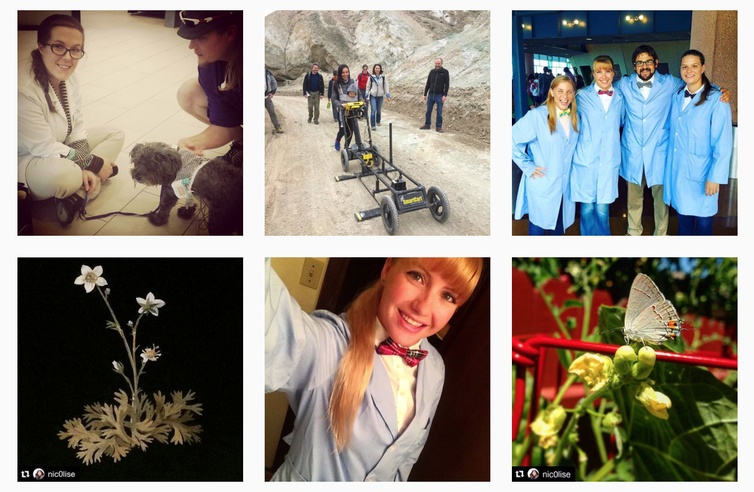 Scientists who Instagram, from an #LSUCure Instagram for Scientists online course in 2017