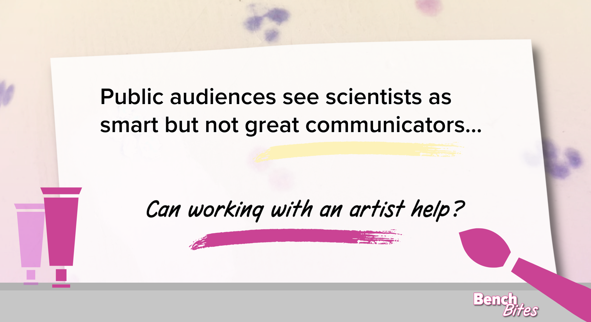 Public audiences see scientists as smart but not great communicators. Can working with an artist help?