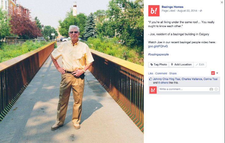 Bazinga Technologies social media campaign, 2014. 