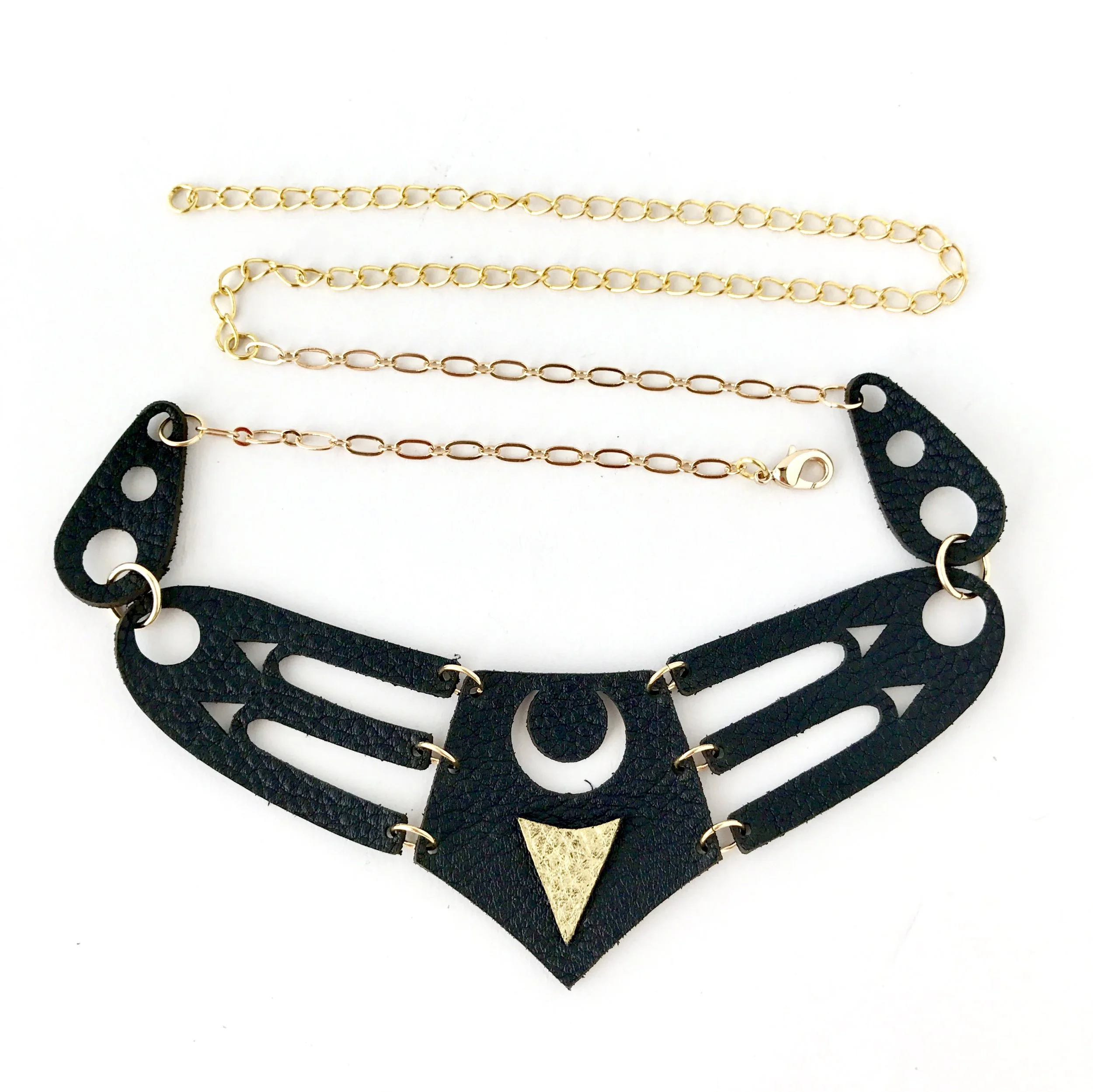 Astro Leather Headpiece / Choker