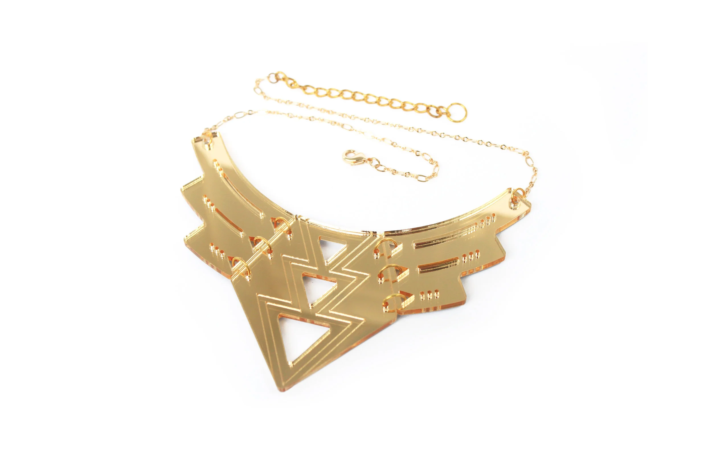 EASY TIGER DESIGNS Necklace Winged Triangle Gold 01.jpg