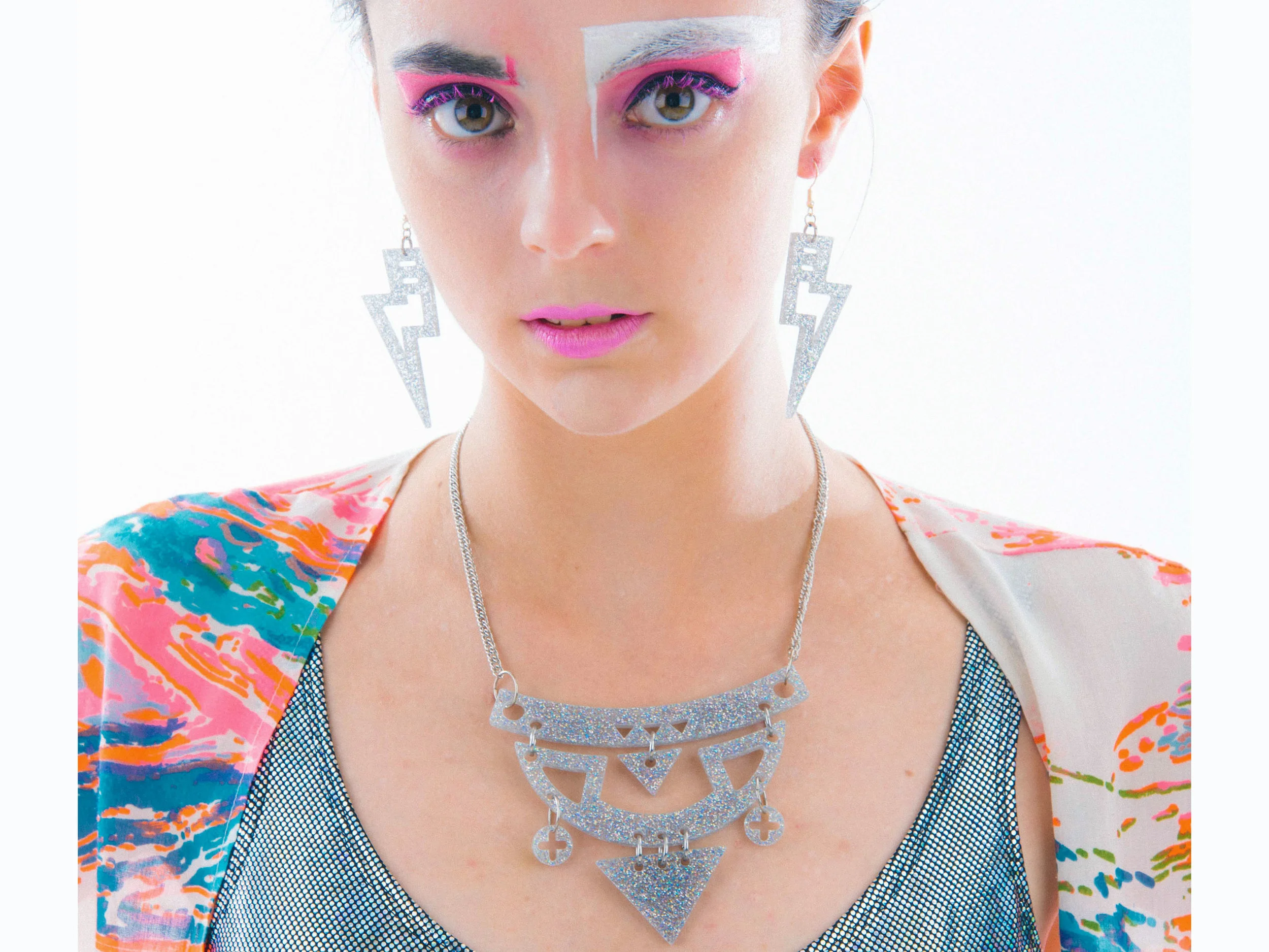 Easy Tiger Designs Acid Deco Holo Bolt Earrings 01.jpg