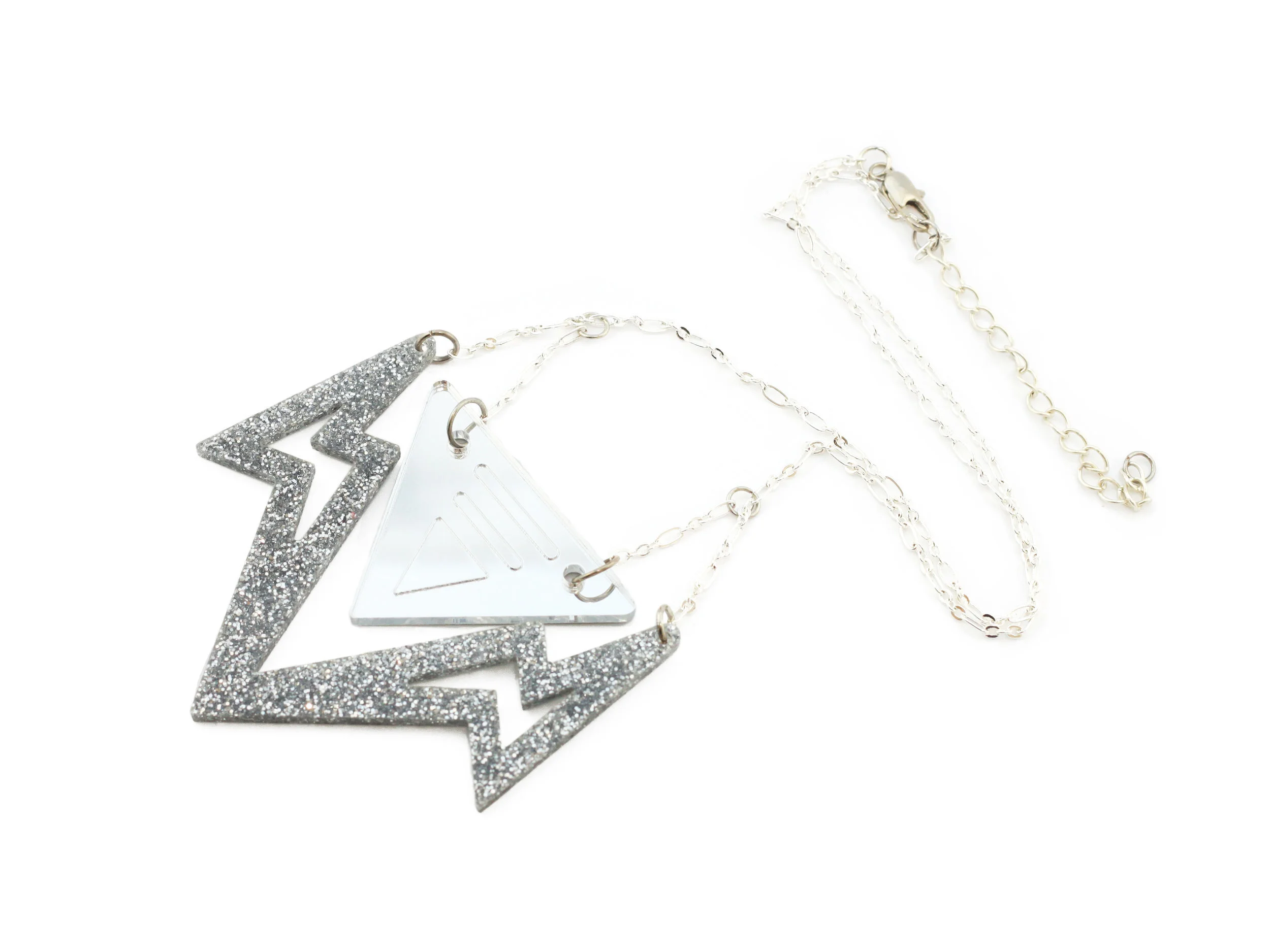 Lightning Necklace Silver