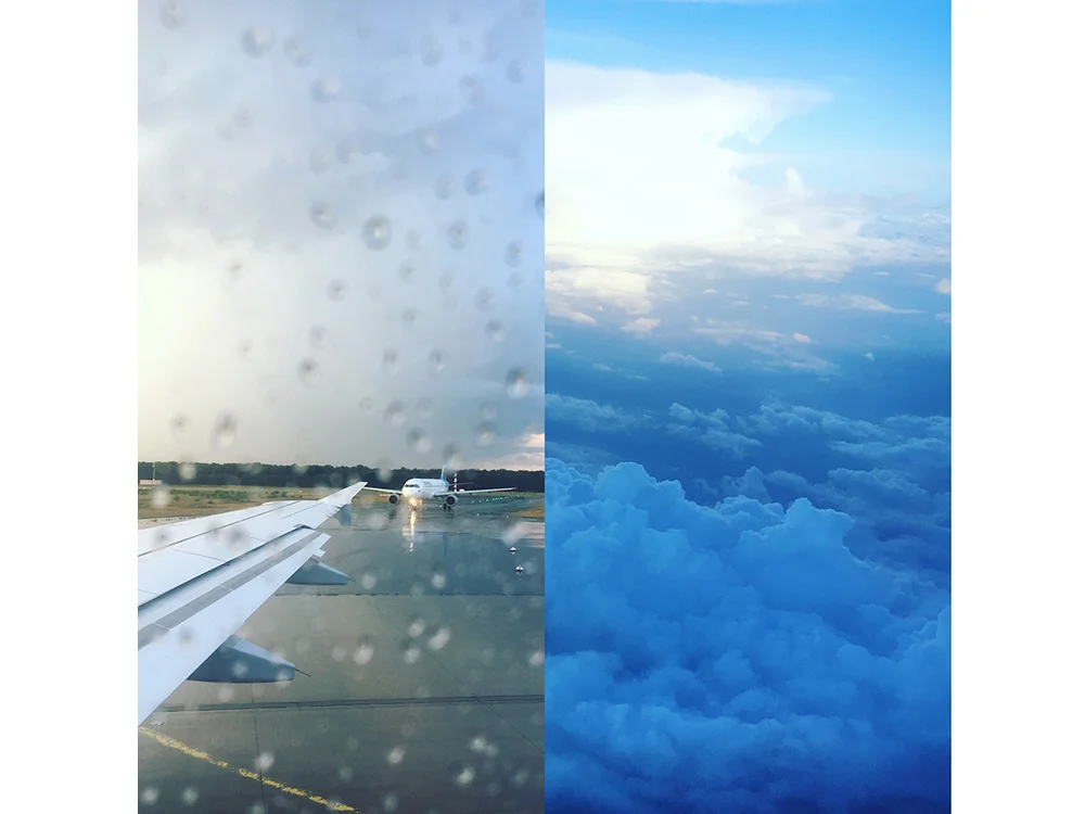 Day 28: I'm grateful for airplanes! Here traveling from Cologne to Berlin.