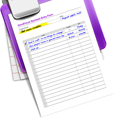 Omnifocus quickest entry form