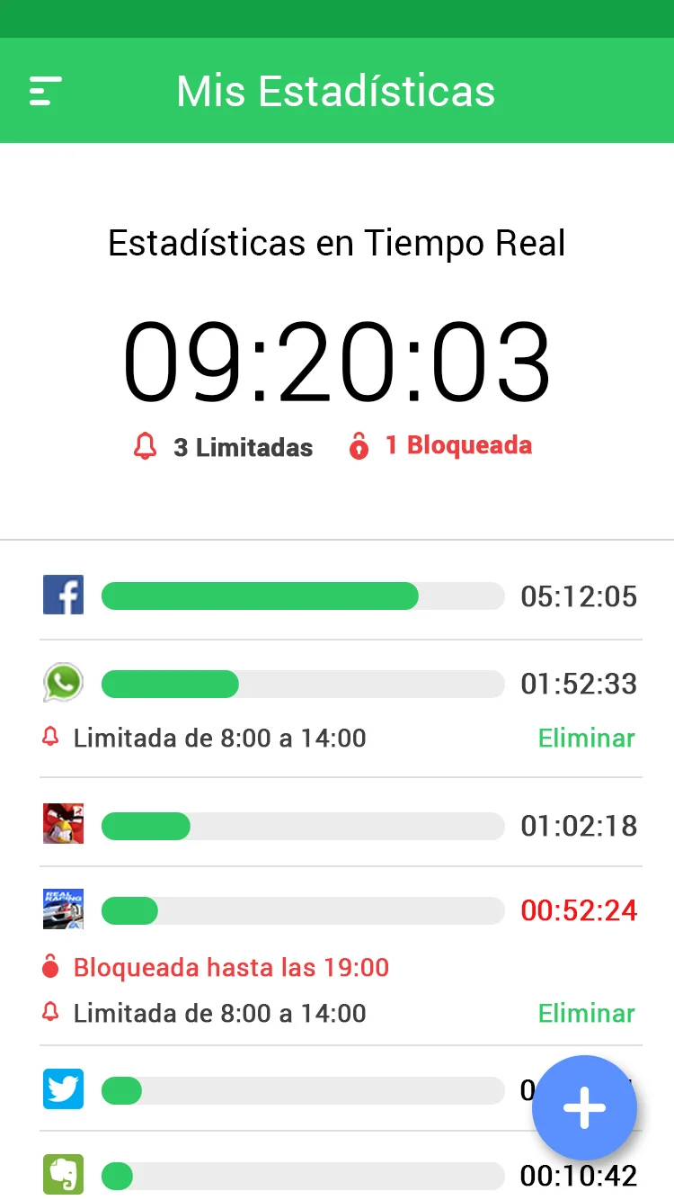 Pantalla de StopApp