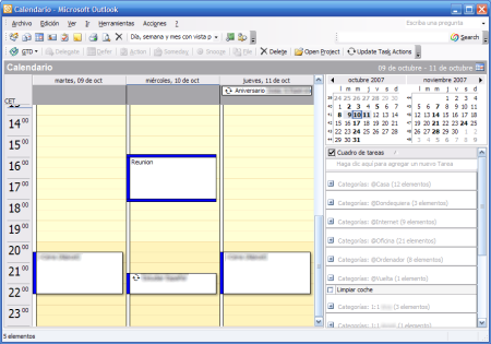 Mi centro de control en Outlook