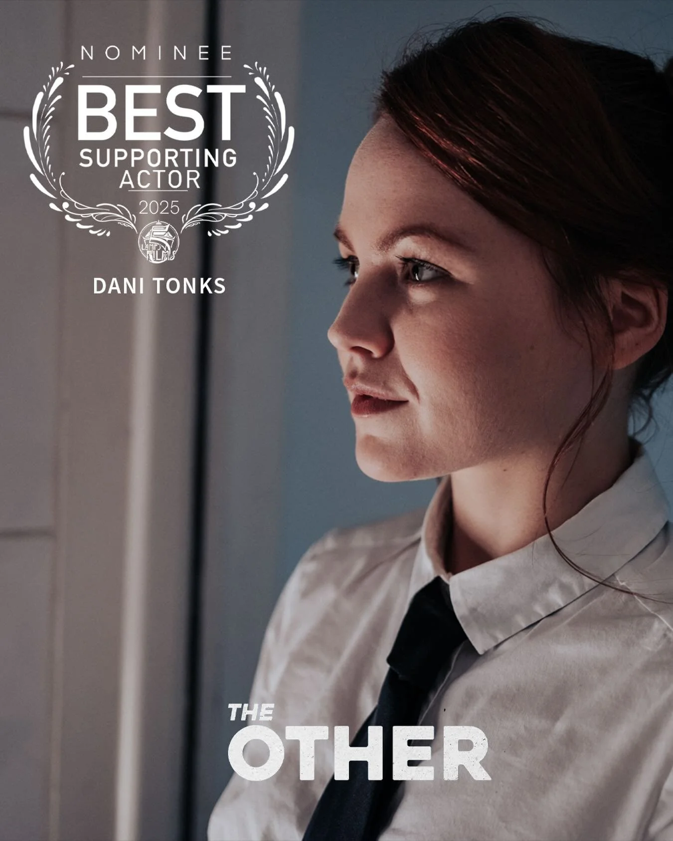 Thank you to @fivelampsfilms for screening The Other at last month&rsquo;s event in our home city of Derby and for nominating the wonderful @dani___tonks for Best Supporting Actor at this year&rsquo;s 5LF Awards! Such a brilliant way to cap off what 