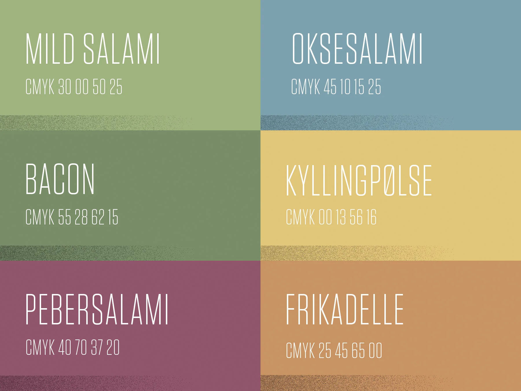 Den økologiske slagter – Colourscheme and visual identity - Font, farveskema, visuel identitet