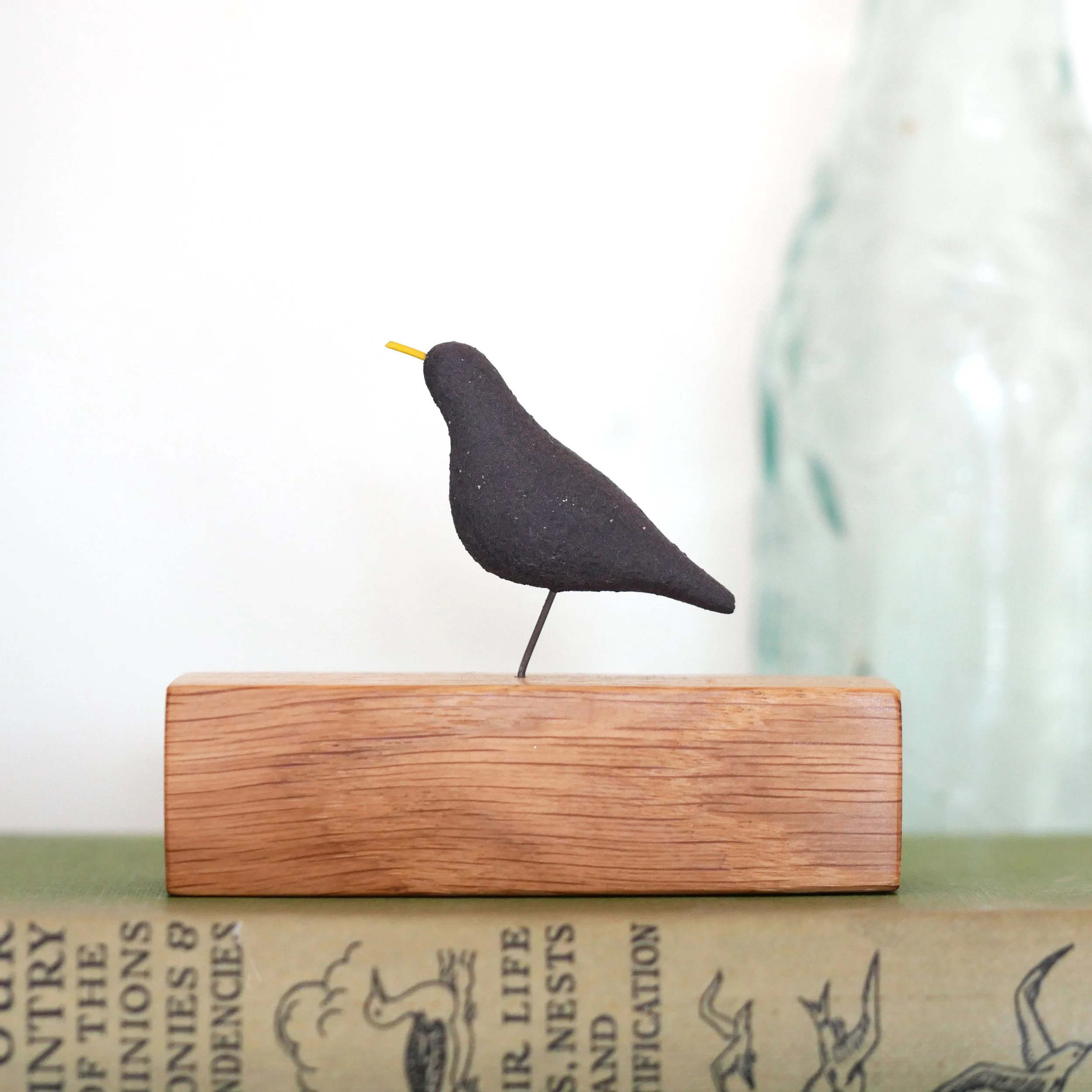 Blackbird on Oak Base