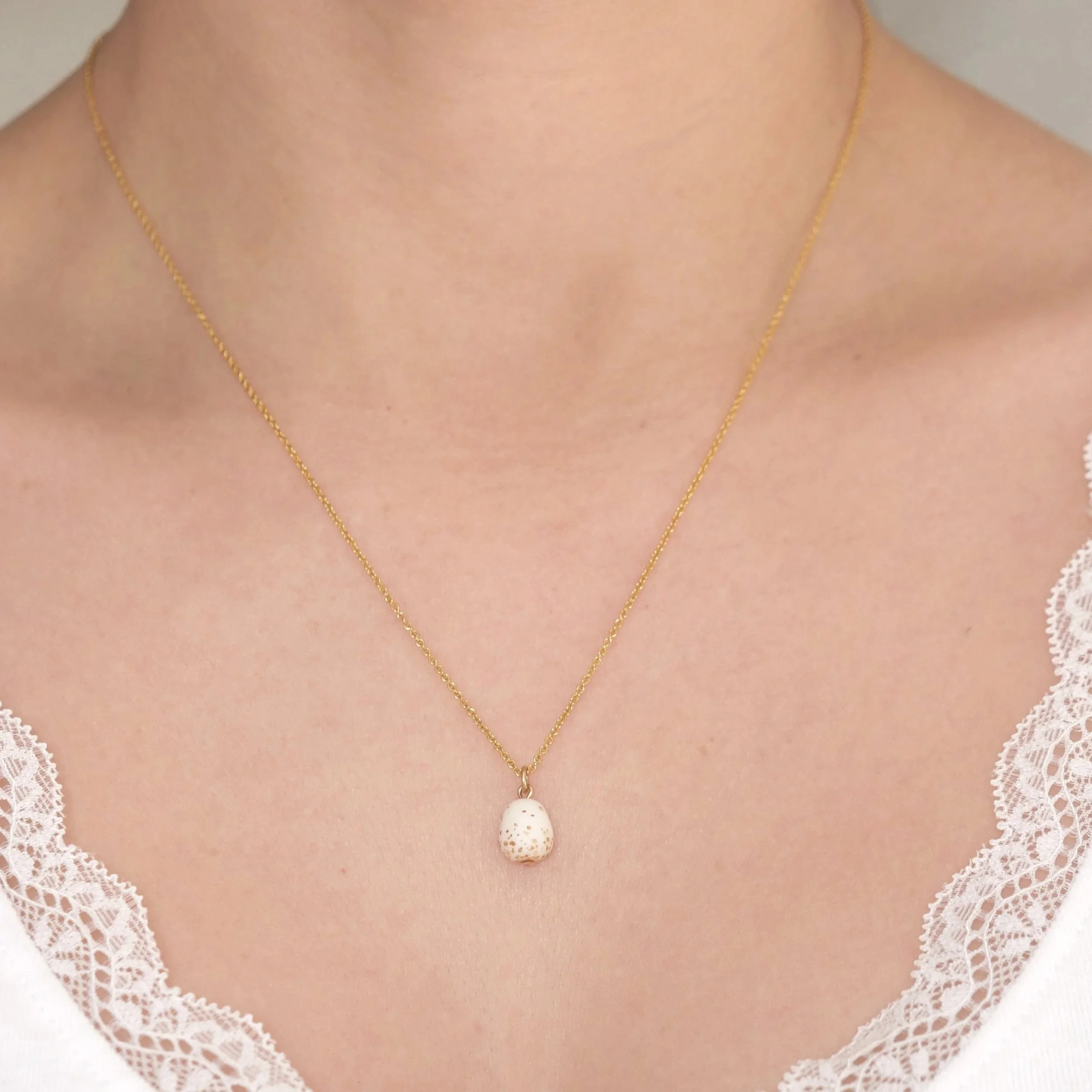 Mini Blue Tit Necklace - 14ct Gold Filled