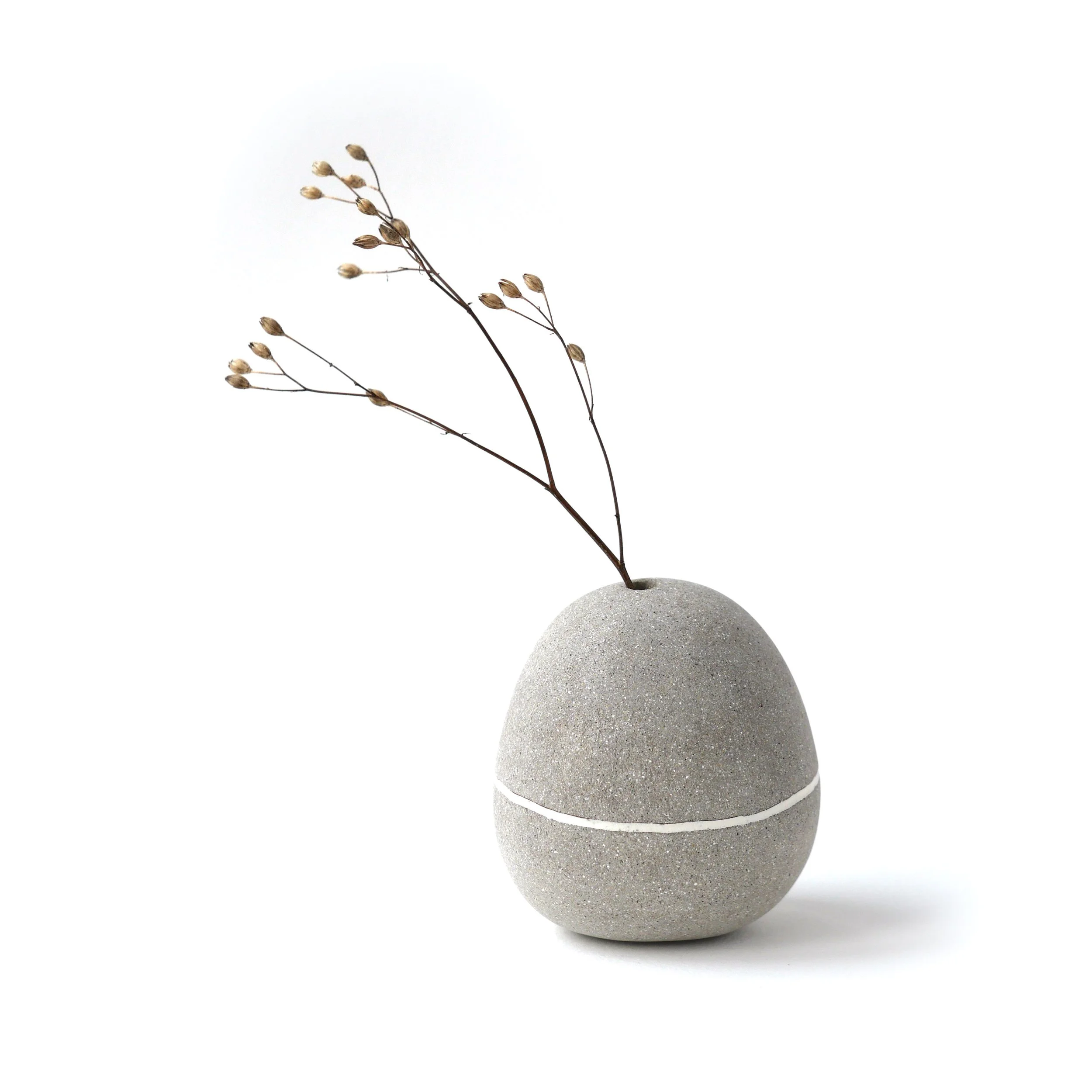 Banded Pebble Vase