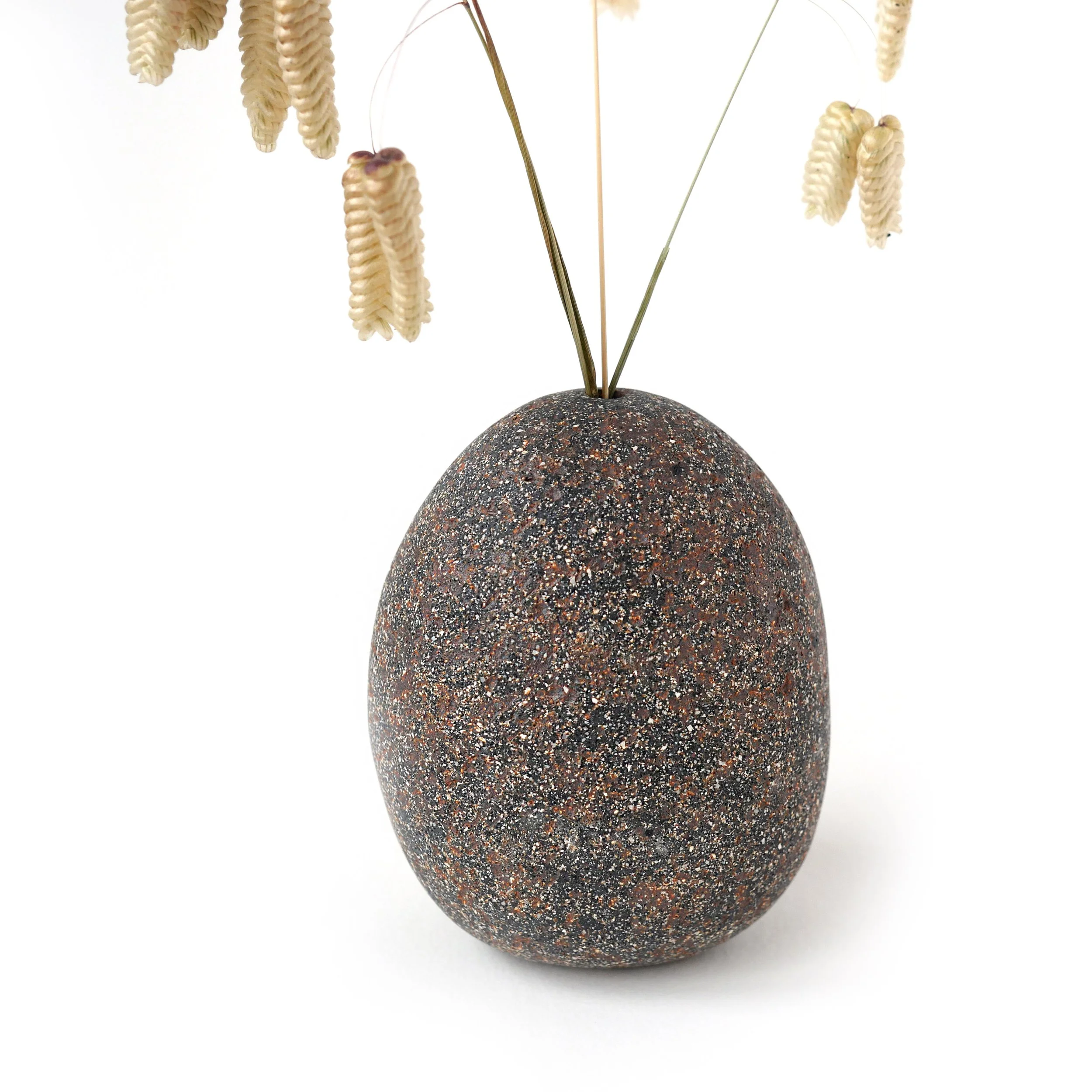 Reduction Fired Pebble Vase